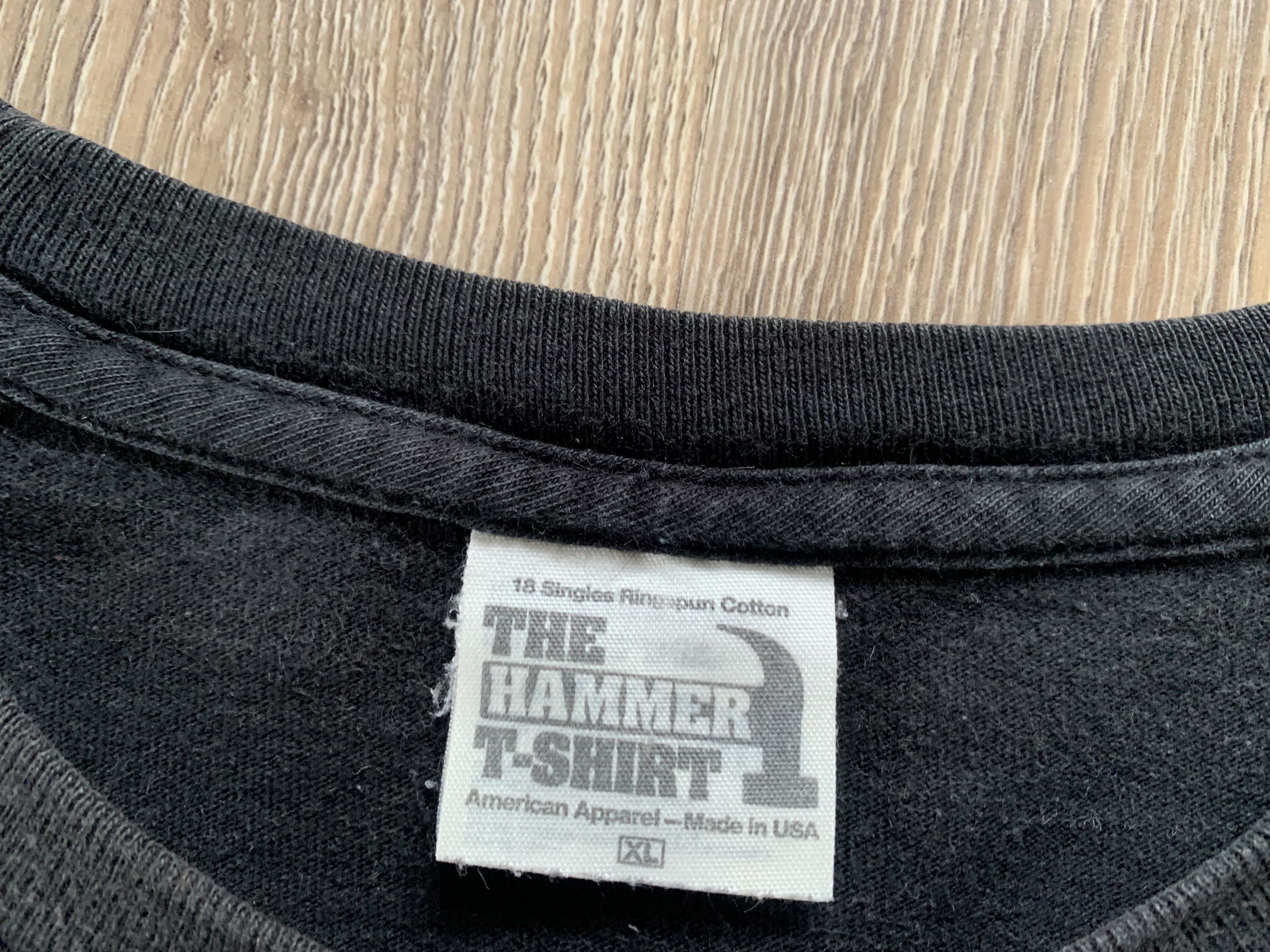 Other American Apparel The Hammer Black T-Shirt Made in USA Size US XL / EU 56 / 4 - 4 Thumbnail