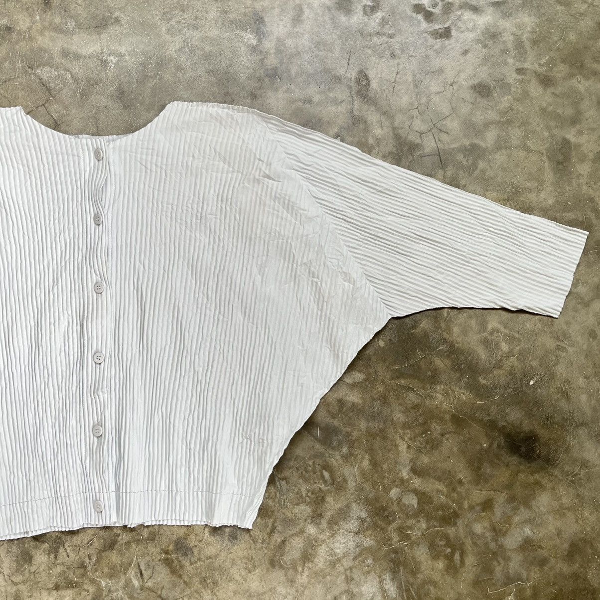Issey Miyake Issey Miyake Me Pleats Blouse Button up Long Sleeve Shirt Size ONE SIZE - 3 Thumbnail