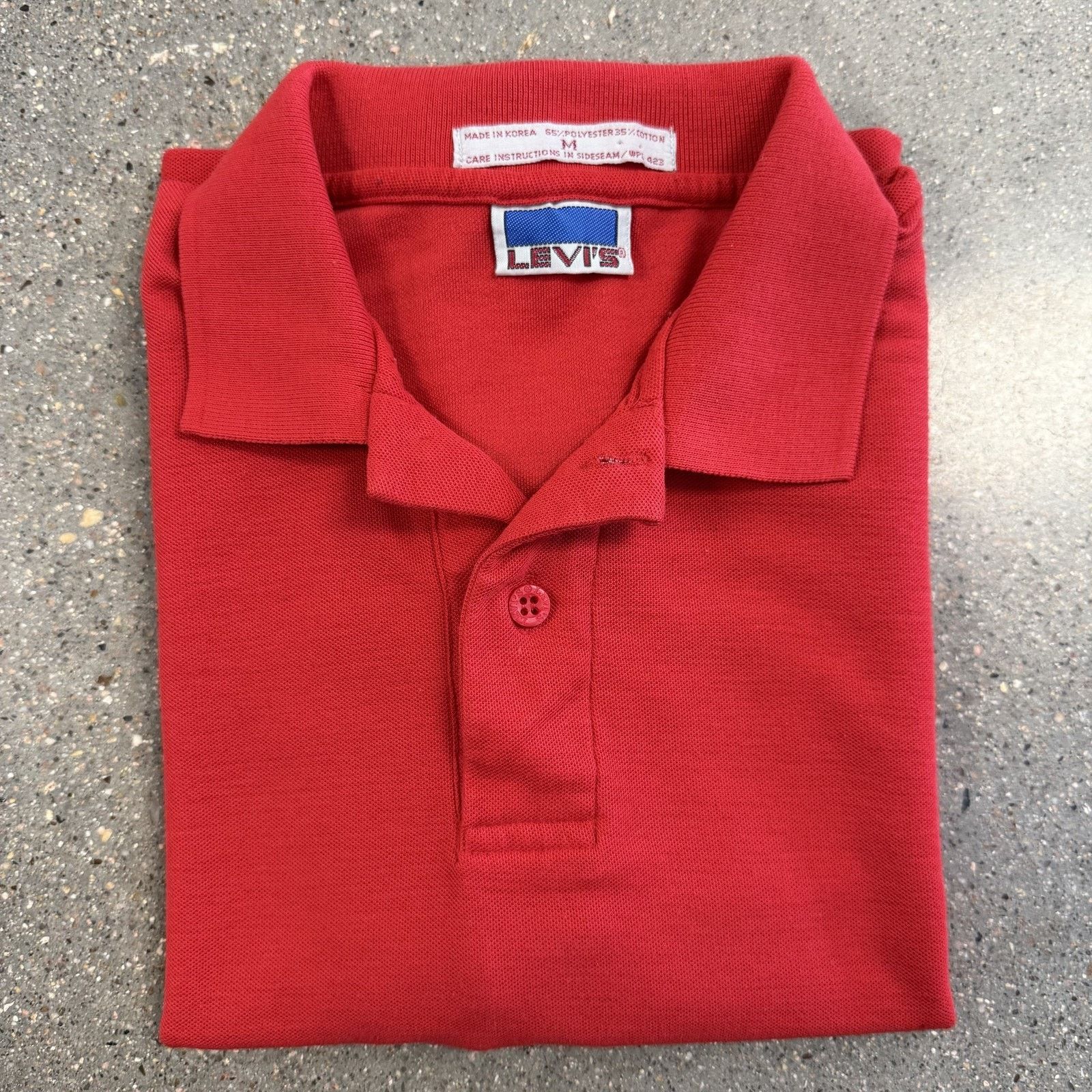 Levi's Vtg Levis Polo Shirt Mens M Red Embroidered Logo 80s Korea Size US M / EU 48-50 / 2 - 13 Thumbnail