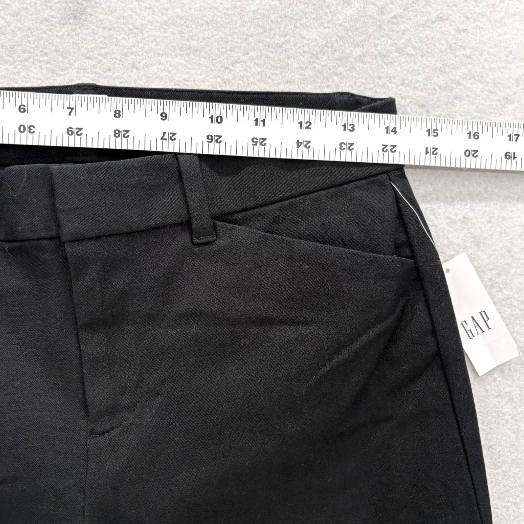 Gap Gap Signature Ankle Pants Womens 2 Black Stretch Twill Career Slim Pockets Zipper Button Front Flat Front Fall 28in Inseam Mens? Size 26" / US 2 / IT 38 - 6 Thumbnail