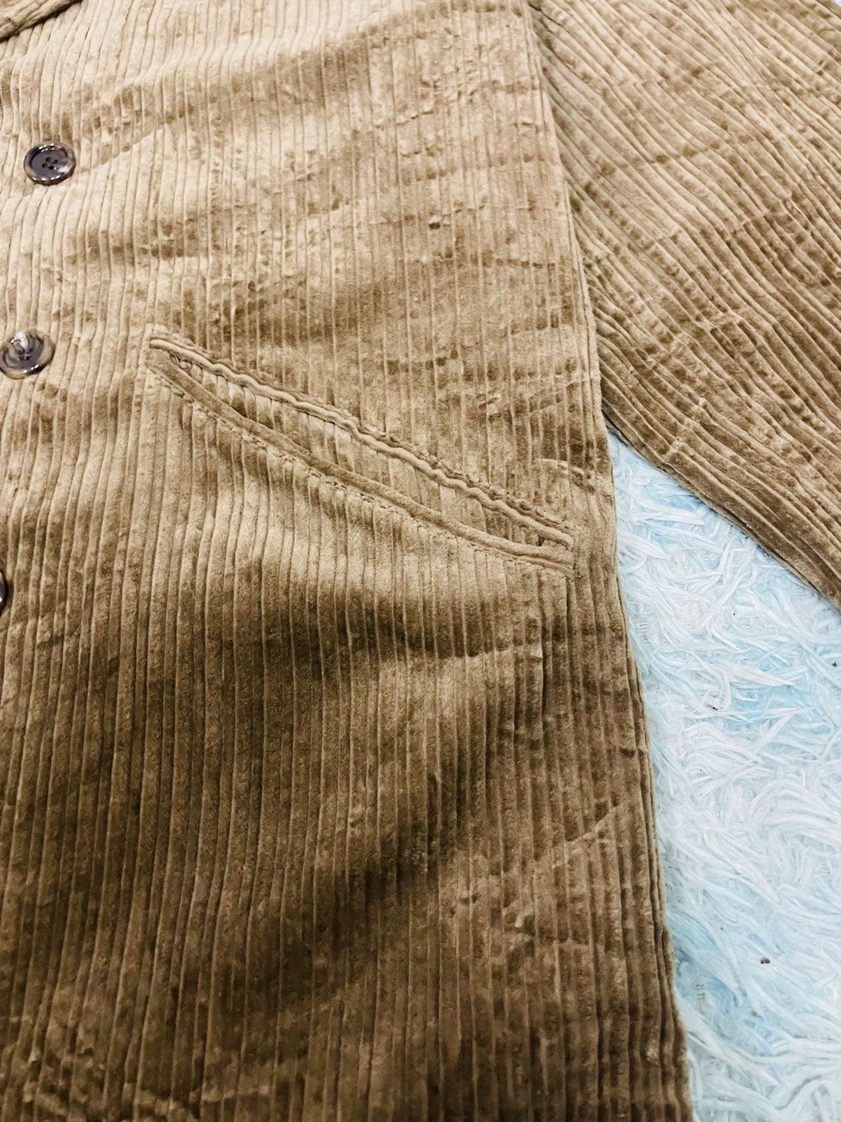 Japanese Brand Lautreamont Men Curduroy Double Breasted Jacket (06) Size US XL / EU 56 / 4 - 8 Thumbnail