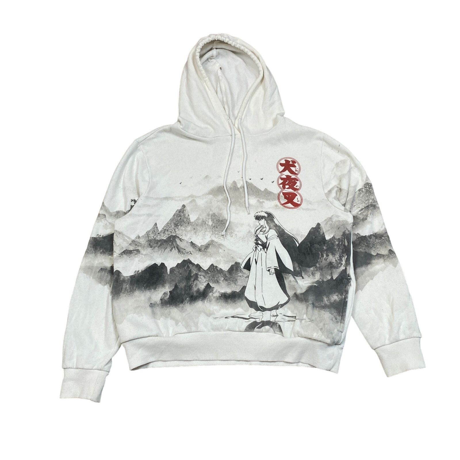 Japanese Brand Inuyasha Japanese Print AOP Boxy Hoodie 2009 Small Anime Size US S / EU 44-46 / 1 - 1 Thumbnail