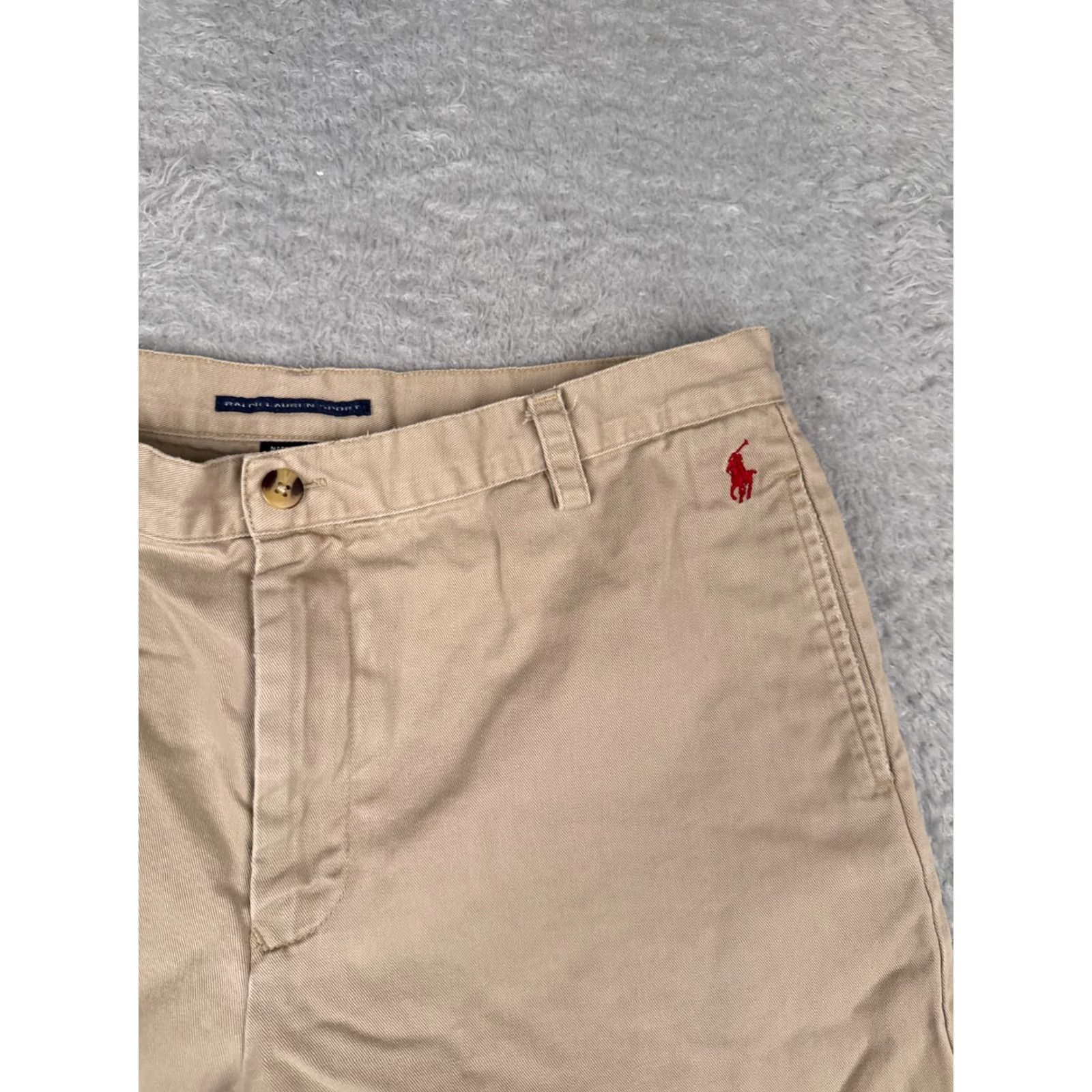Polo Ralph Lauren Ralph Lauren Sport Shorts Women 12 Beige Chino Cotton Twill Knit Hike Camp 30x6 Size 34" / US 12 / IT 48 - 5 Thumbnail