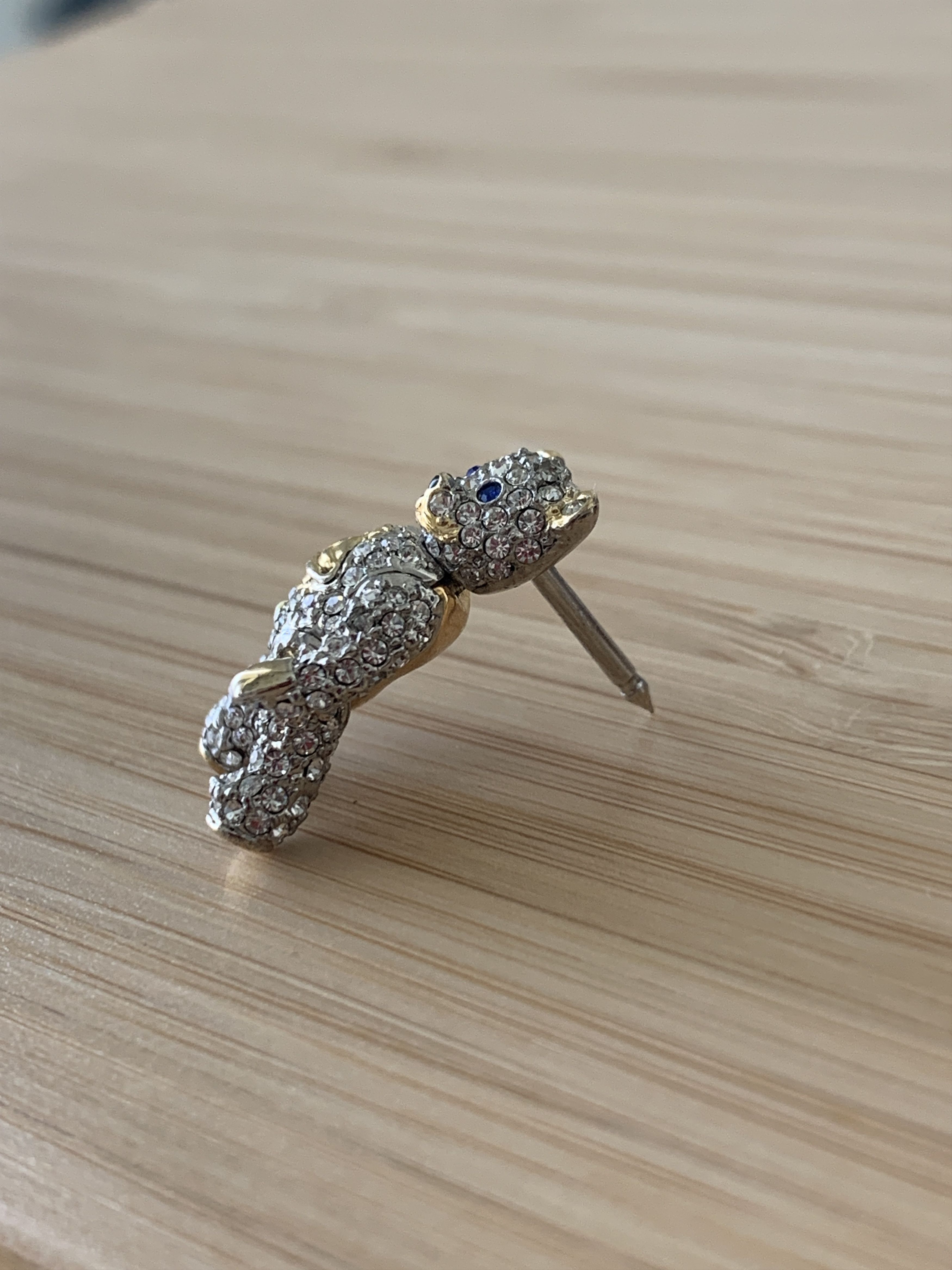 Vivienne Westwood Swarovski Covered Crystal Teddy Bear Pin or Earring Size ONE SIZE - 6 Thumbnail