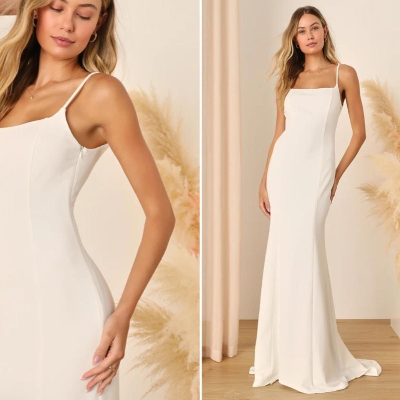 Lulus LULUS Bridal Wedding Elegant Sophisticated Chic Mermaid Gown Size S / US 4 / IT 40 - 4 Thumbnail