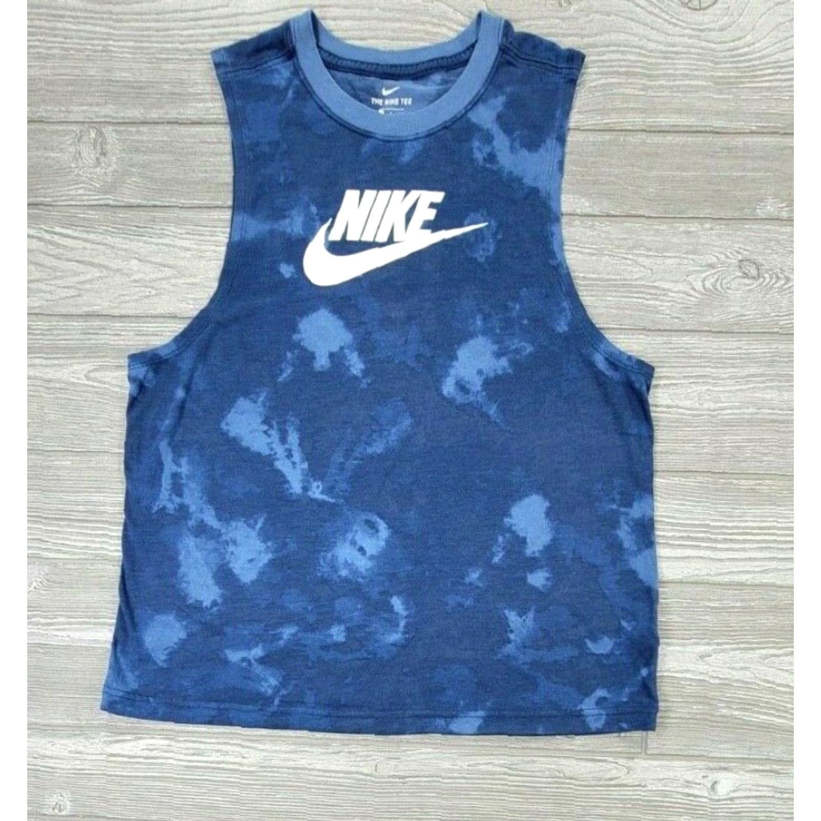 Nike Nike The Nike Tee Sleeveless Womens M Futura Graphic Blue Tie Dye Logo Tank Top Shirt Size M / US 6-8 / IT 42-44 - 2 Thumbnail