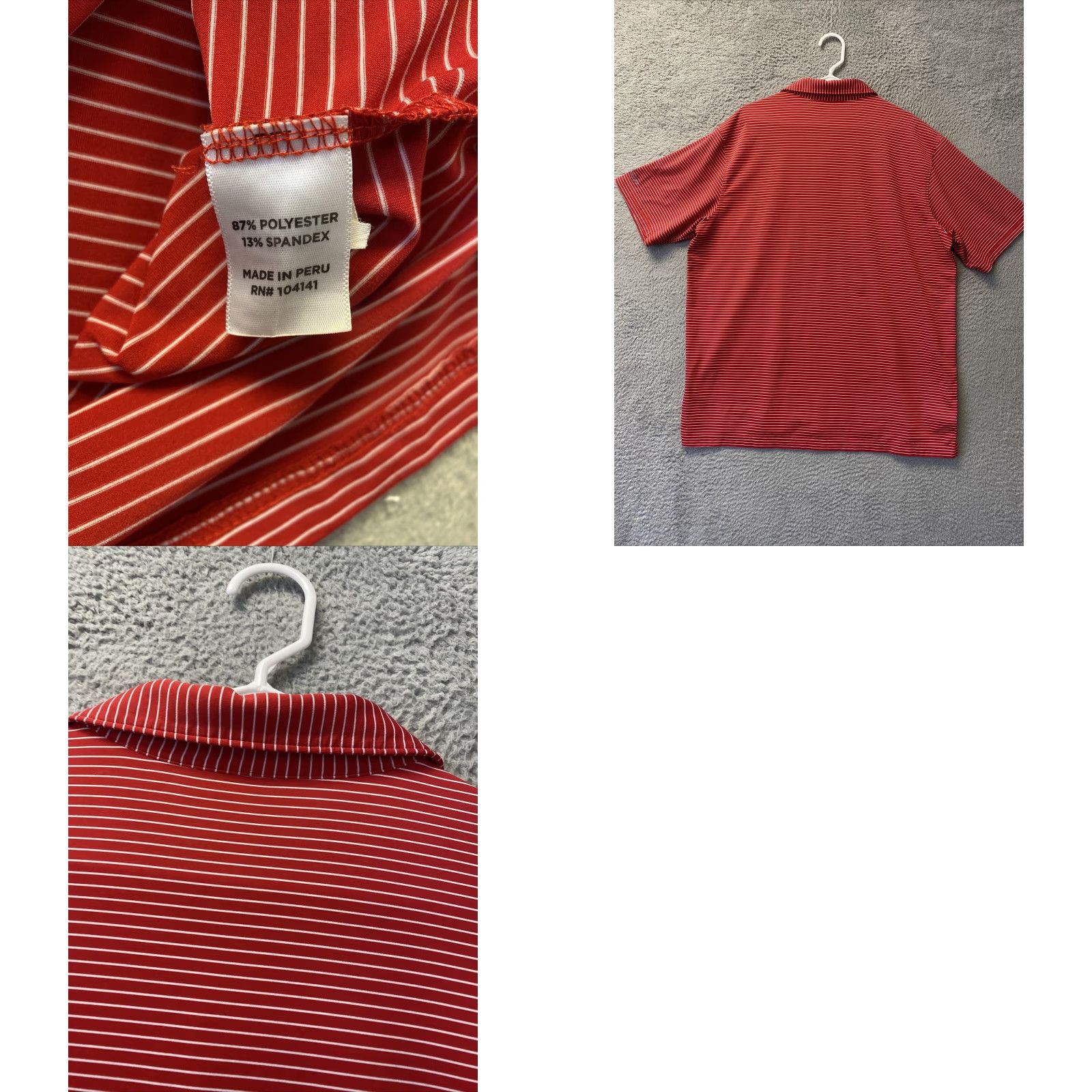 Vintage Walter Hagen Polo Shirt Mens XL Red Short Sleeve Striped Golf Activewear /62-62 Size US XL / EU 56 / 4 - 8 Thumbnail