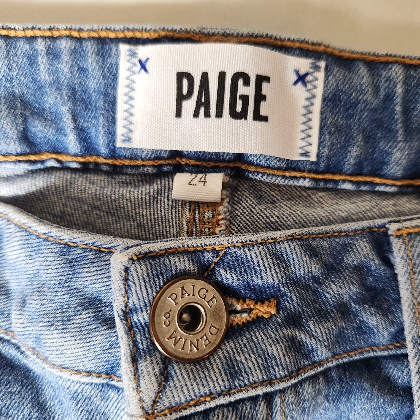 Paige Paige Noella Side Fray Fringe Straight Leg Crop Jeans - Size 24 Size 42" / US 20 - 7 Thumbnail