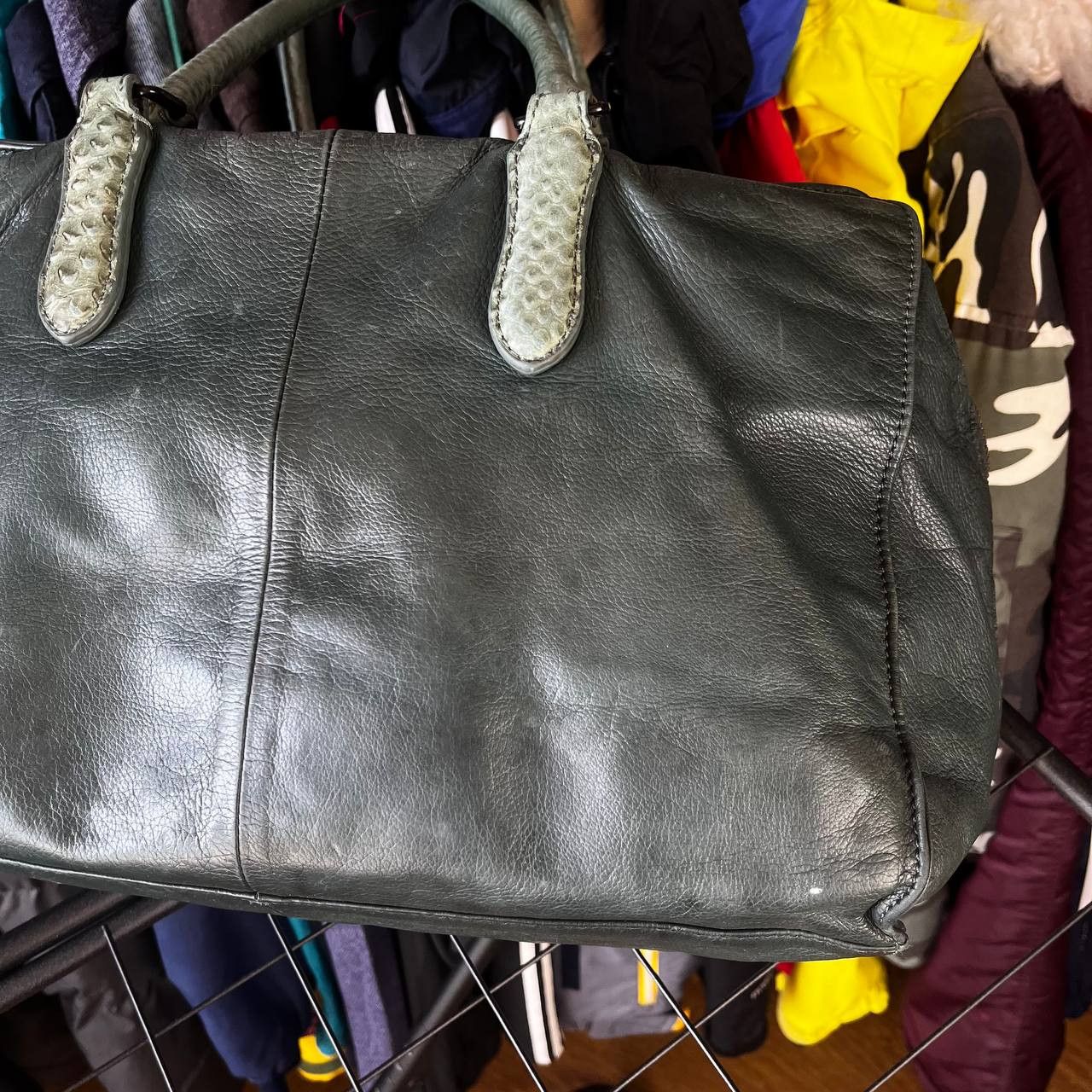 LIEBESKIND BERLIN Liebeskind Berlin Green Python Print Leather Bag Size ONE SIZE - 9 Thumbnail