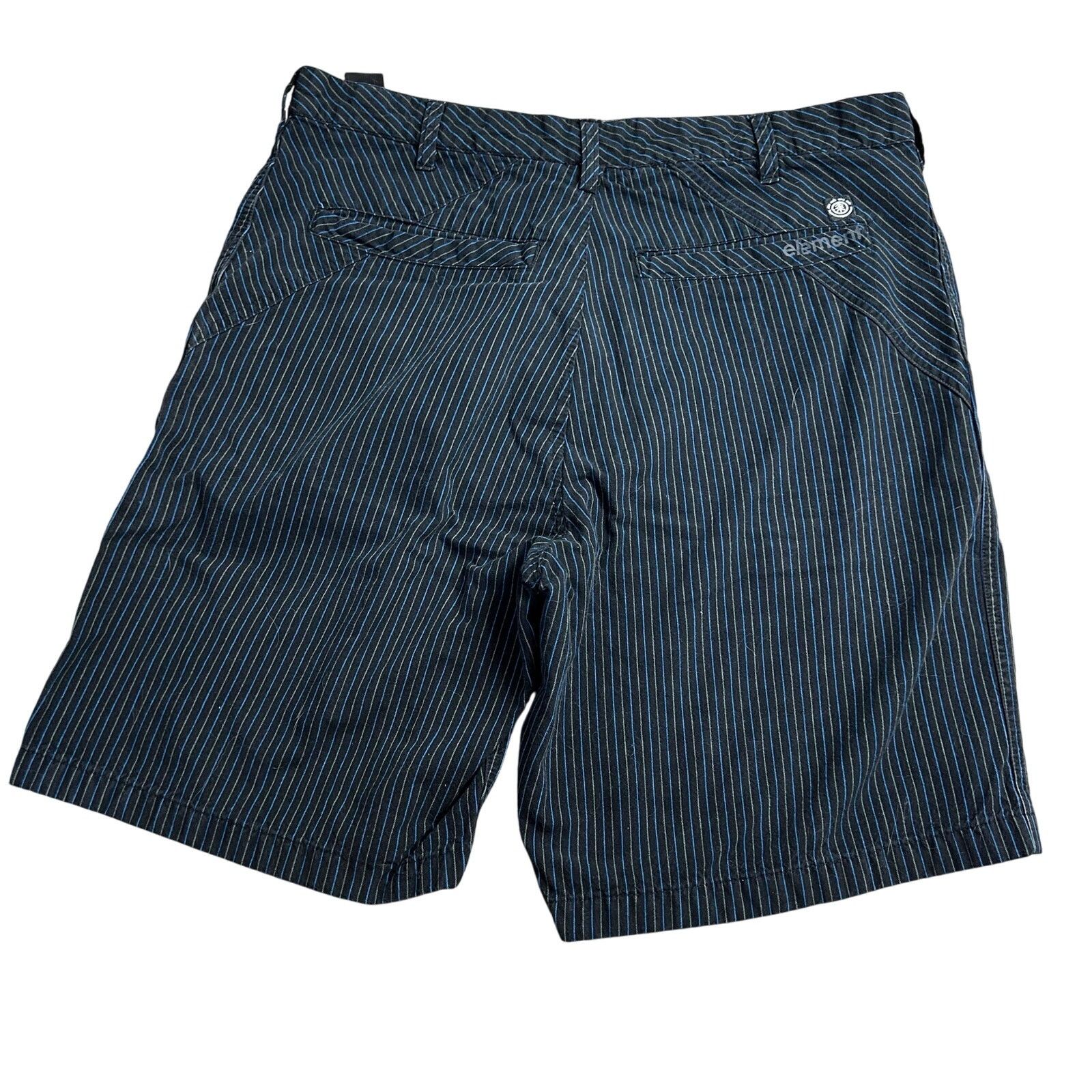 Element Skate Chino Shorts Black Blue Stripe Size US 36 / EU 52 - 2 Thumbnail