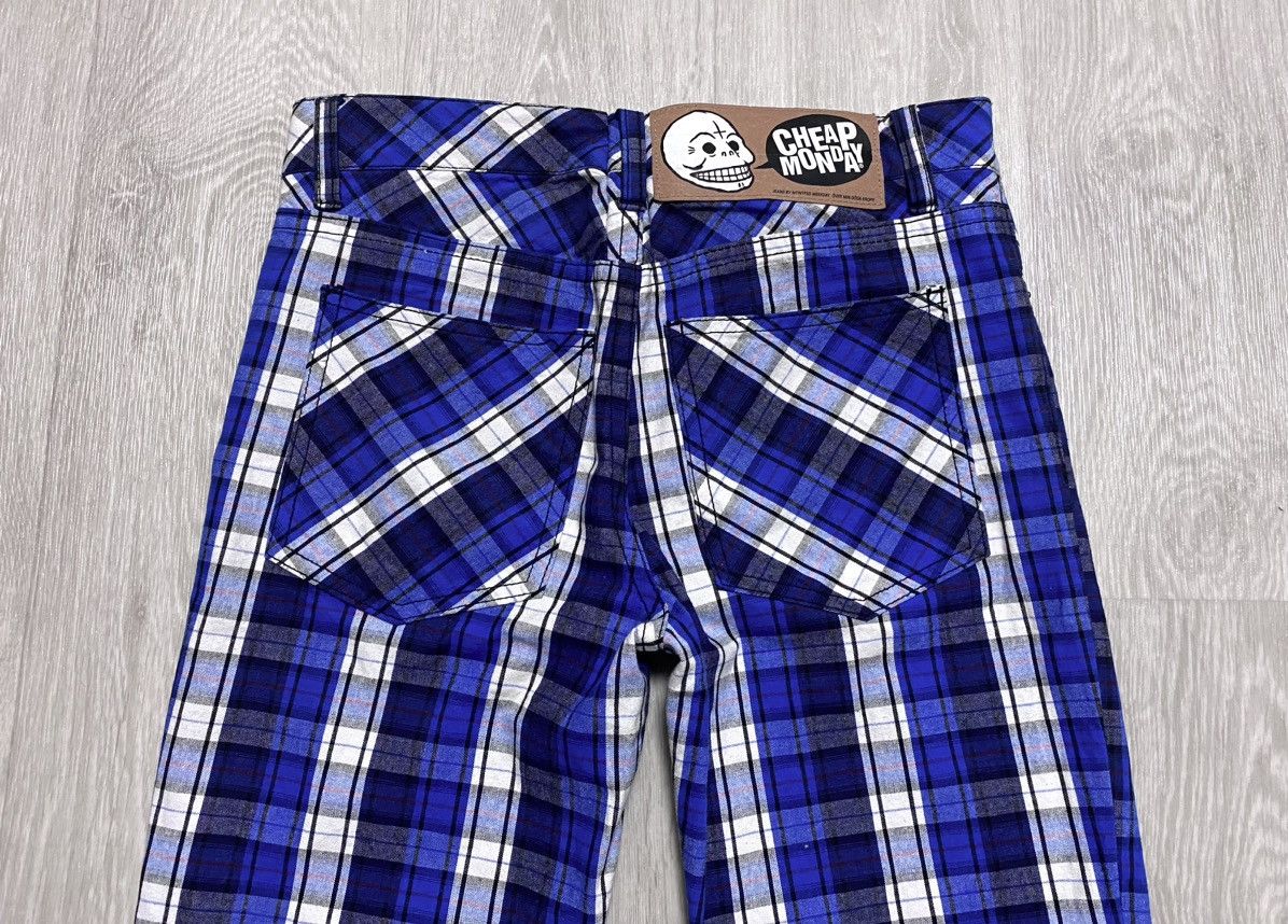 Cheap Monday Cheap Monday Tight Blue Check Plaid Chino Pants Trousers Size 29" - 25 Thumbnail
