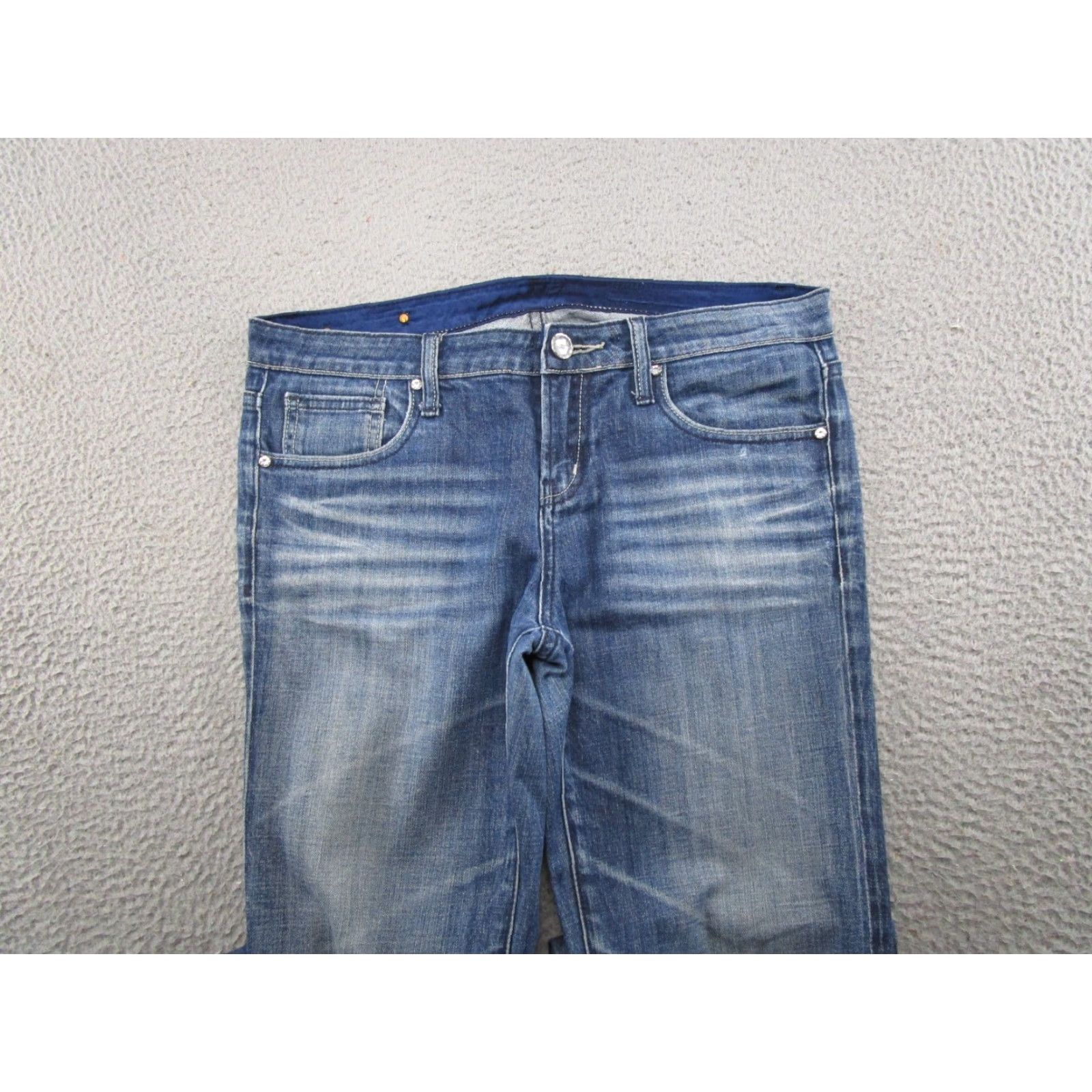 Vintage VTG Y2K VIGOSS Women's Blue Denim Boot Cut Jeans Tag Size 11 (34x31) Y2K Size 32" / US 10 / IT 46 - 3 Thumbnail