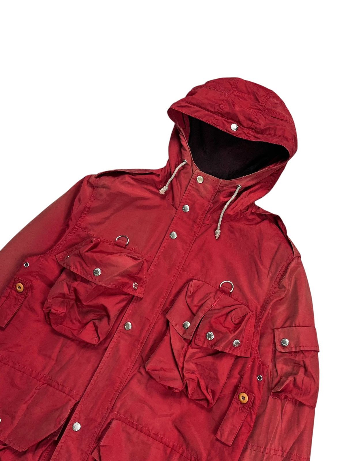 Avirex 1990s Avirex - Fishnet Masked Red Cargo Jacket Size US M / EU 48-50 / 2 - 8 Thumbnail