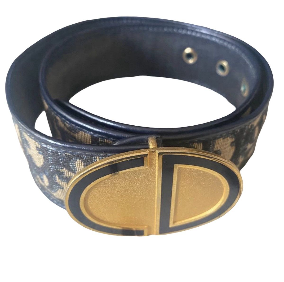 Dior Dior 'CD' Buckle Oblique Trotter Monogram Leather Belt | Grailed