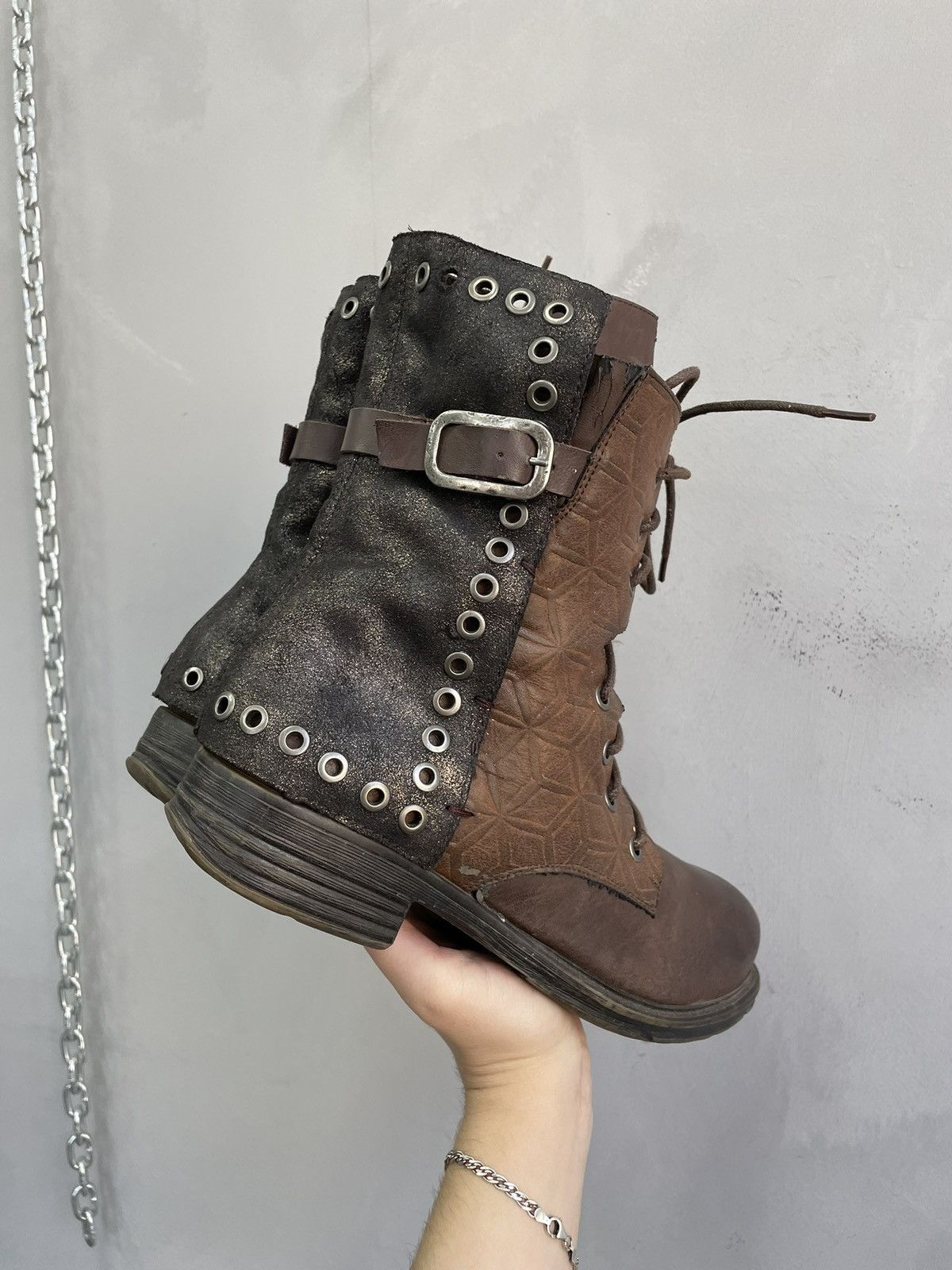 A.S.98 A.S. 98 style moto boots studded ankle avant garde y2k Size US 7.5 / EU 40-41 - 4 Thumbnail