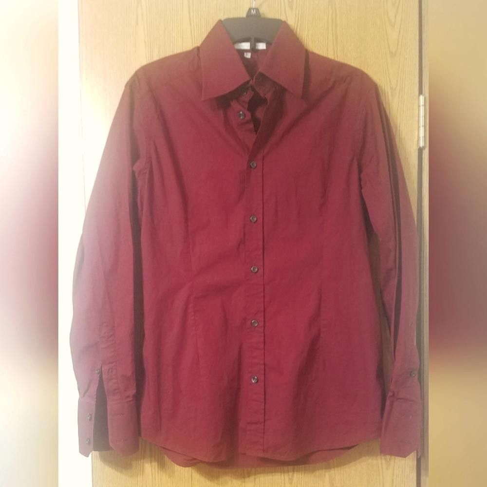 Daniele Alessandrini Daniele Alessandrini Burgundy Shirt Large Size L / US 10 / IT 46 - 1 Thumbnail