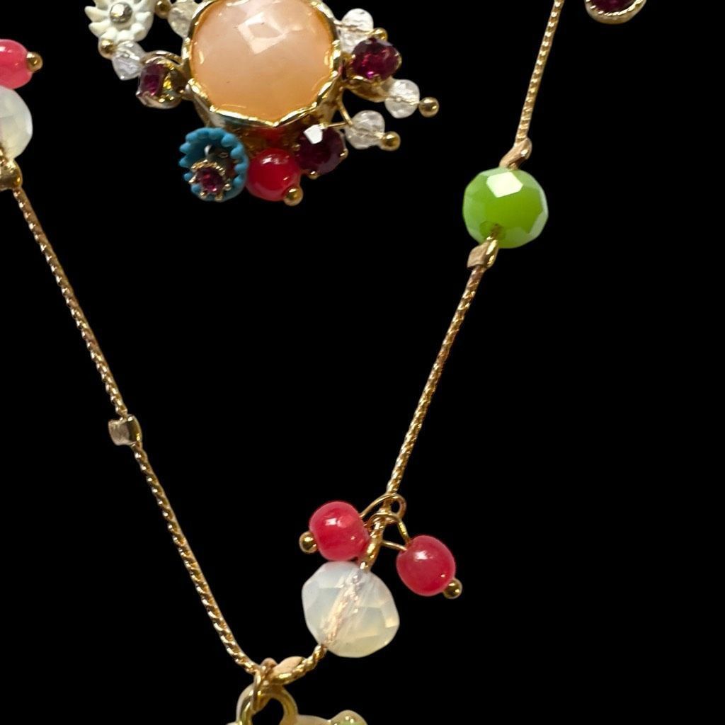 Betsey Johnson BETSY JOHNSON Jewelry Gold Pjnk Blue Green Sequin Rhinestone Size ONE SIZE - 8 Thumbnail