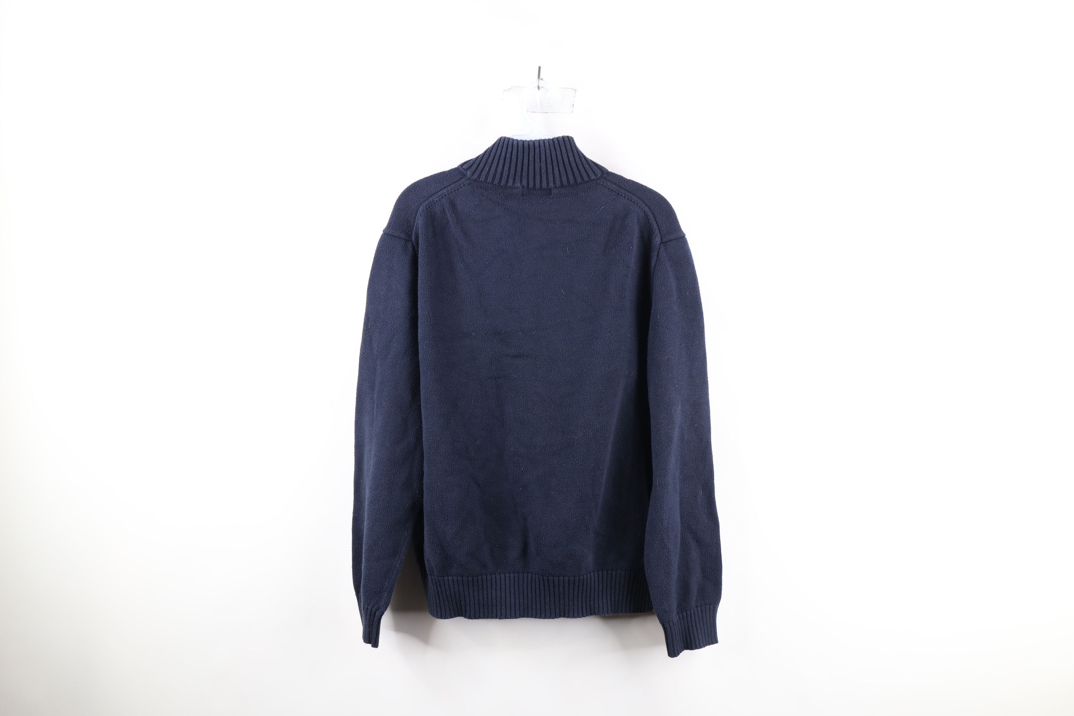 Ralph Lauren × Vintage Vintage Ralph Lauren Knit Half Zip Pullover Sweater Blue Size US XL / EU 56 / 4 - 6 Thumbnail