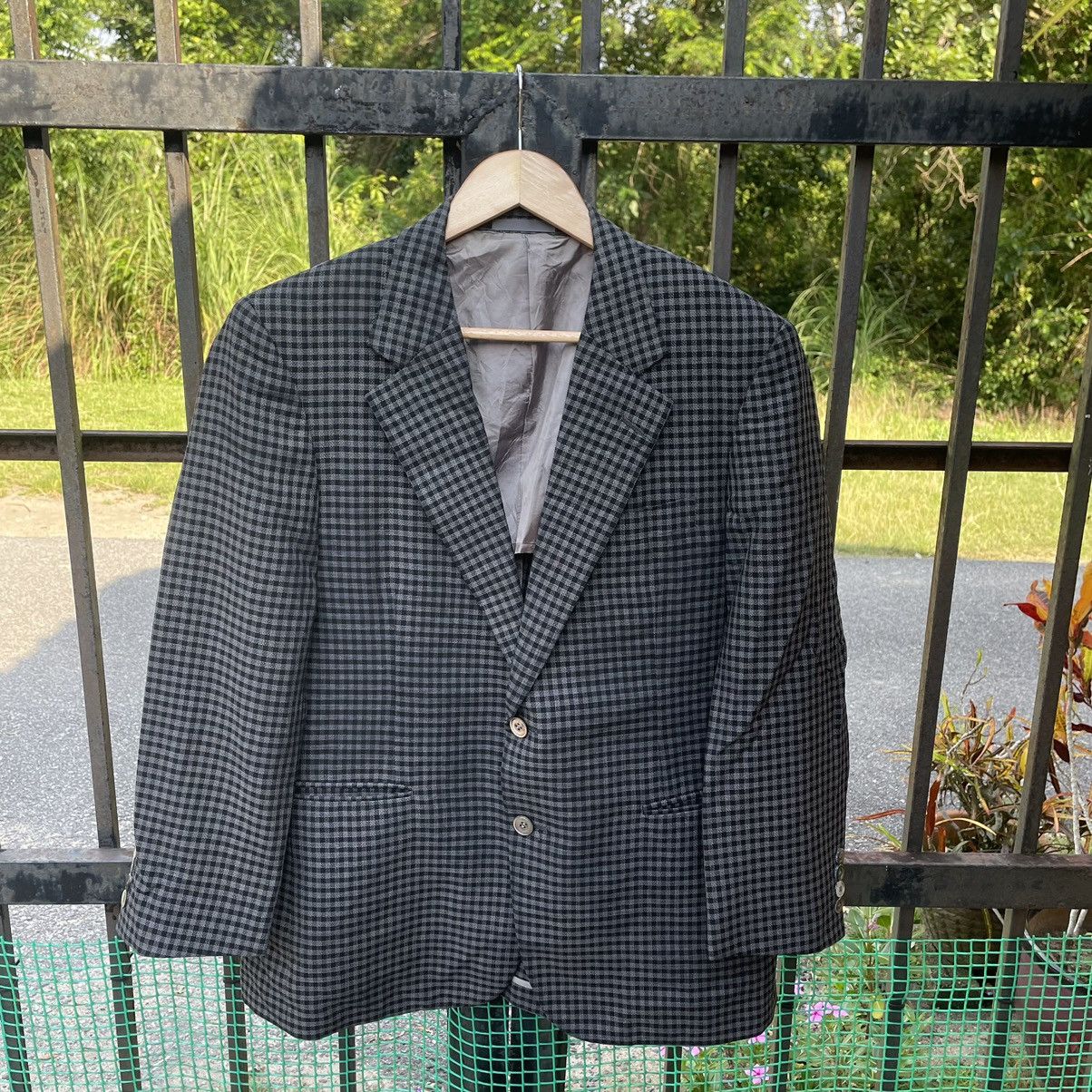 Burberry ❤️Authentic❤️Vintage Burberrys Checkerd Suit Coat Blazer Size US M / EU 48-50 / 2 - 1 Thumbnail