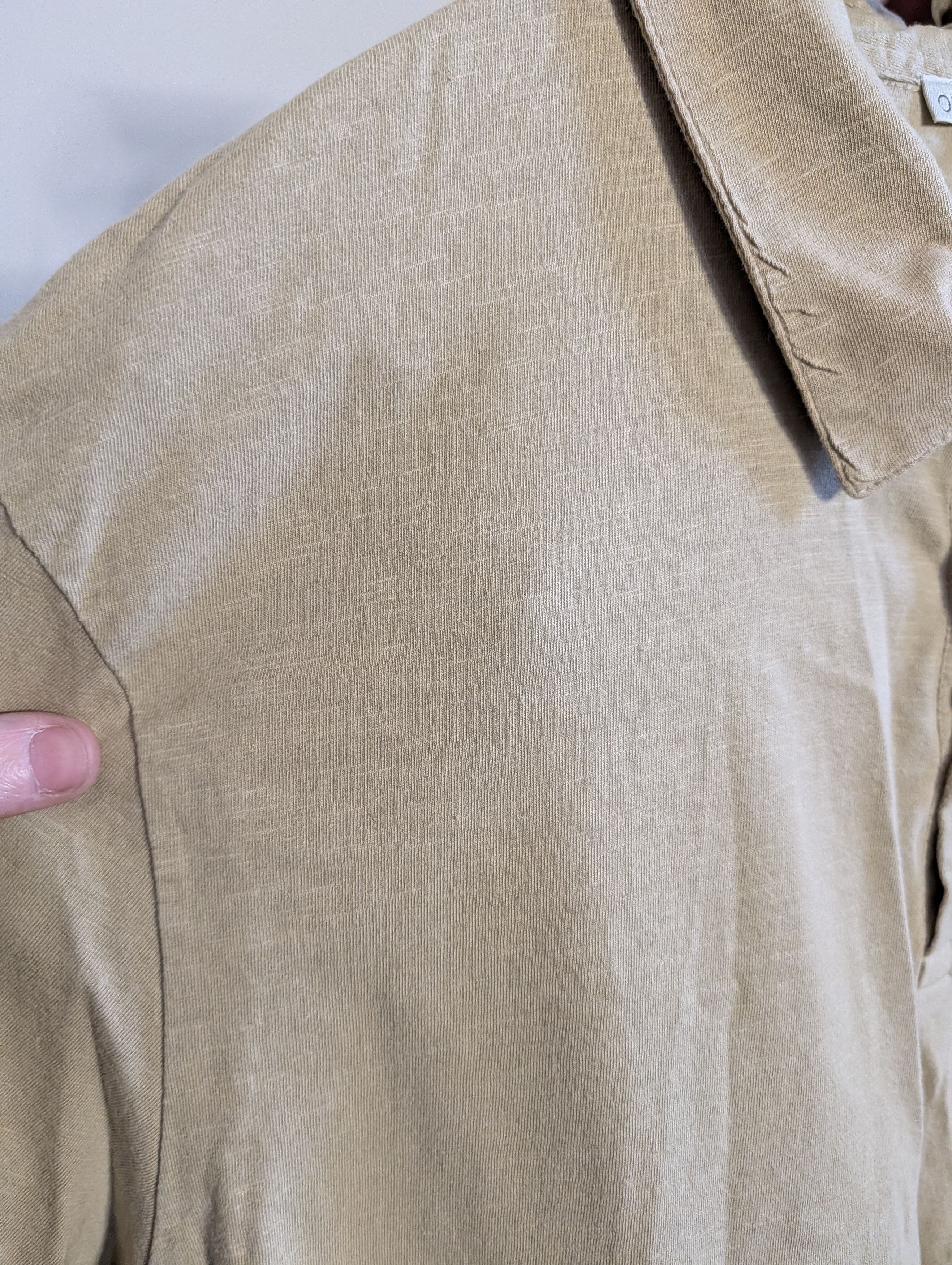Onia Beige natural fiber textured polo shirt Size US XXL / EU 58 / 5 - 4 Thumbnail