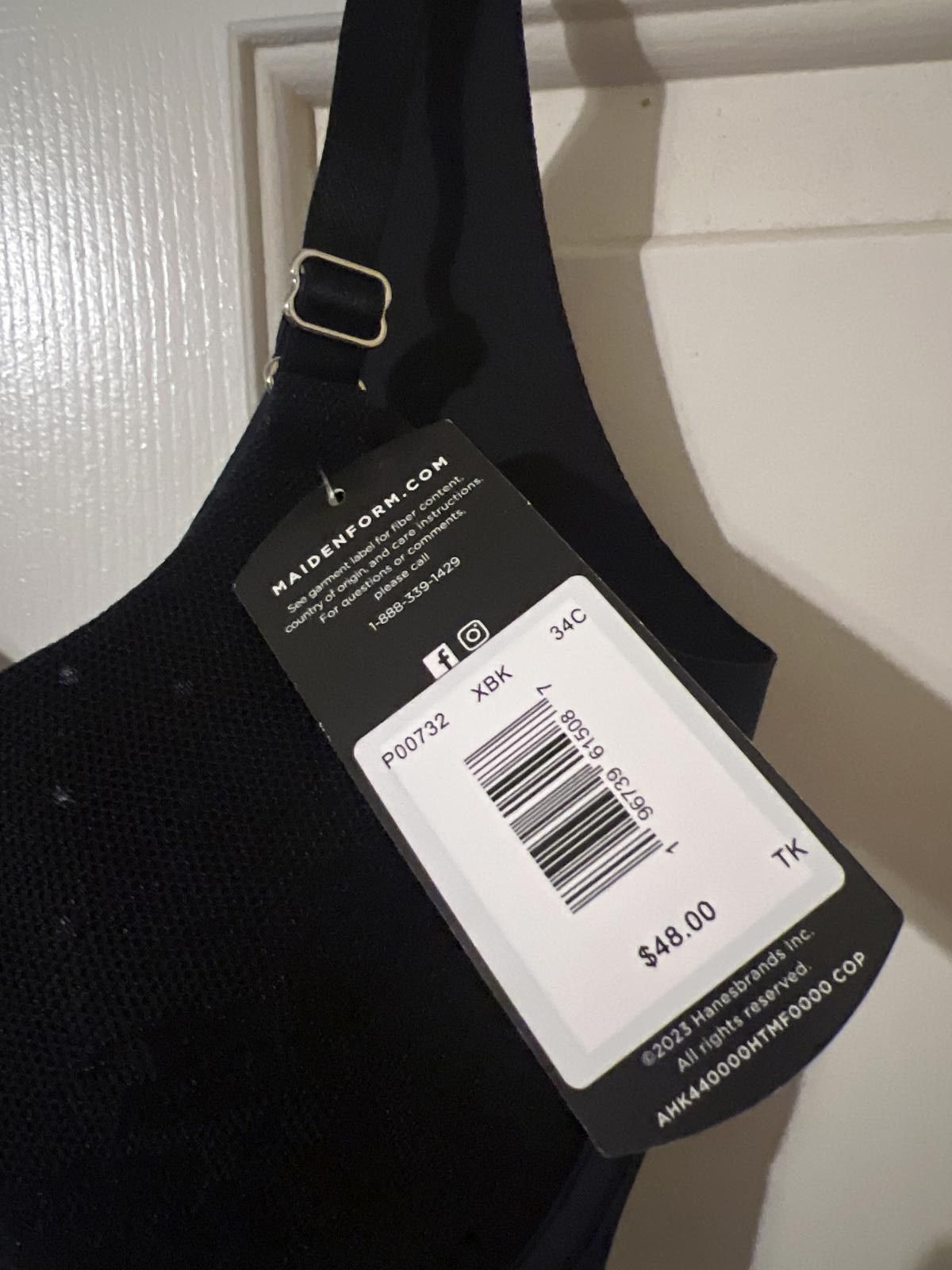 Other Maidenform Black Floral Pattern Underwire Bra Size 34C Size ONE SIZE - 3 Thumbnail