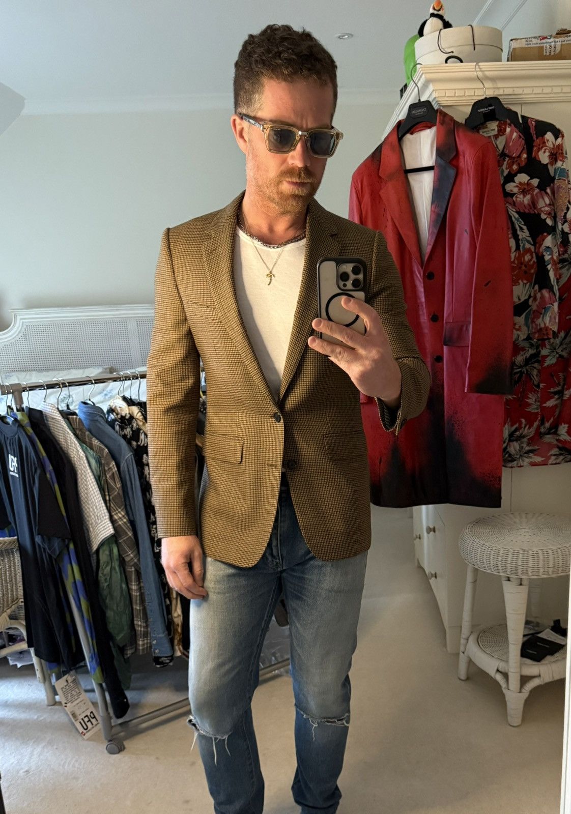 Celine $3.2 FW22 Celine Boy Doll check jacket Hedi tournon blazer Size 38R - 1 Thumbnail