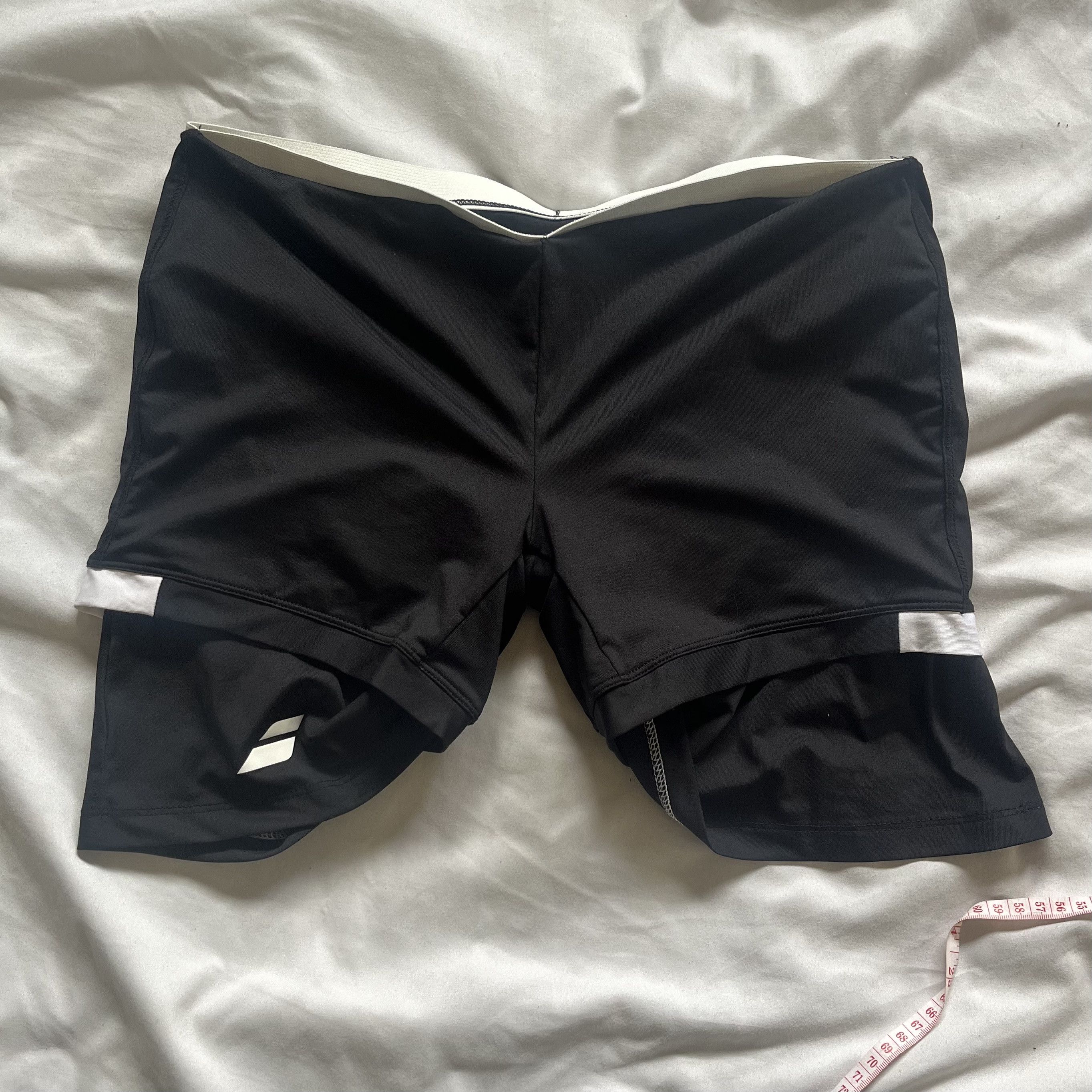 Other Babolat Double Layer Black and White Biker Shorts Size 28" / US 6 / IT 42 - 1 Thumbnail