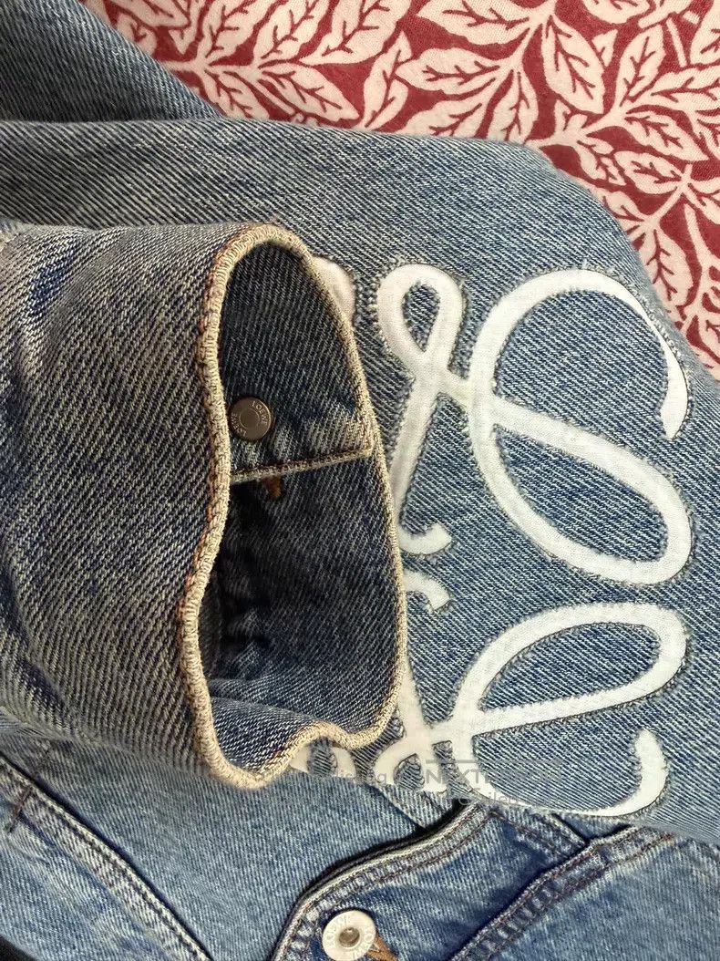 Loewe Loewe FW23 Logo Letter Embroidered Casual Denim Jacket, Me Size US S / EU 44-46 / 1 - 4 Thumbnail