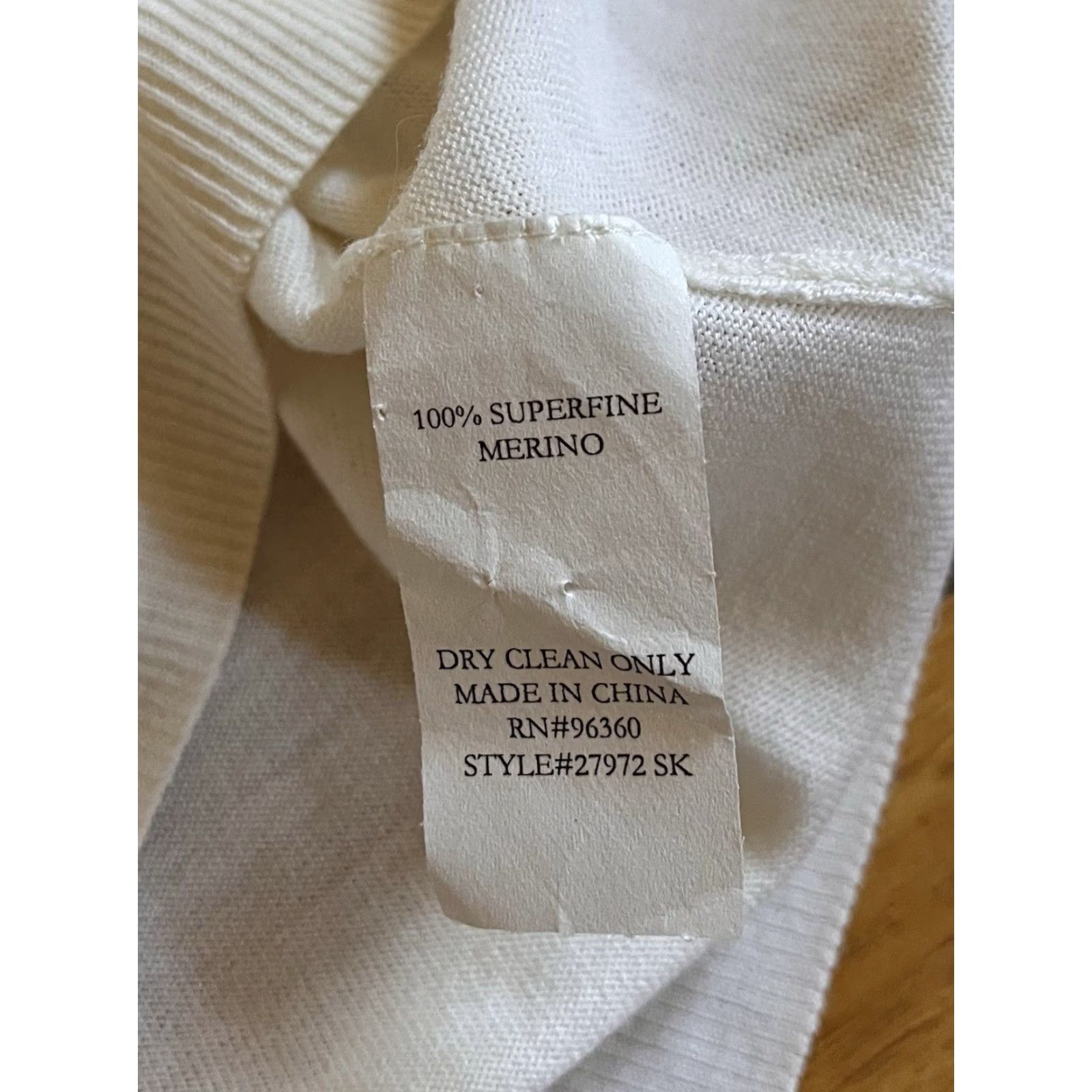 Vintage Chaiken Turtleneck Sweater Knit Shirt Women’s L Ivory Tasseled Sleeve Size L / US 10 / IT 46 - 5 Thumbnail