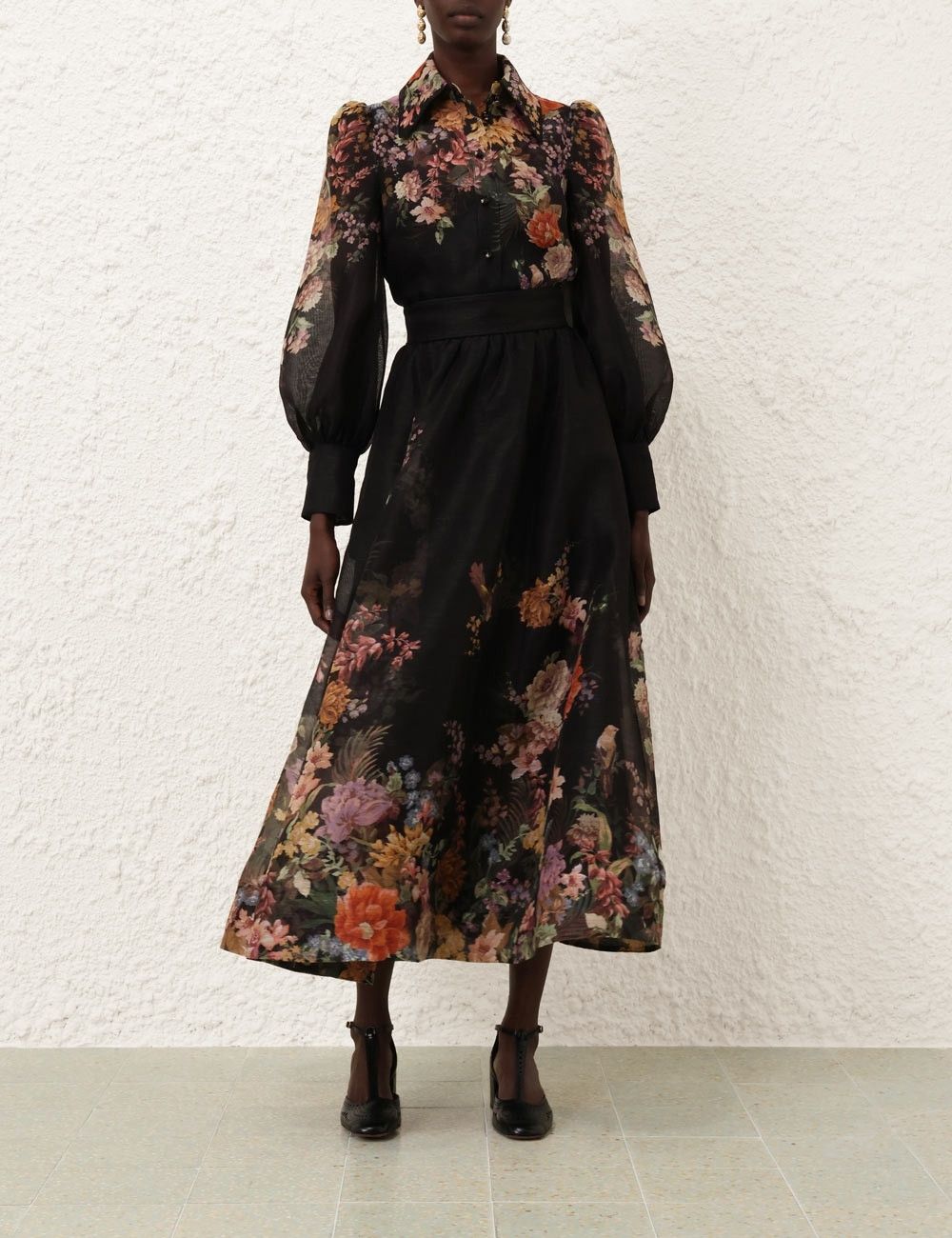 Zimmermann oc11z0825 Pavilion Gathered Midi Skirt in Multicolor Size 34" / US 12 / IT 48 - 2 Thumbnail