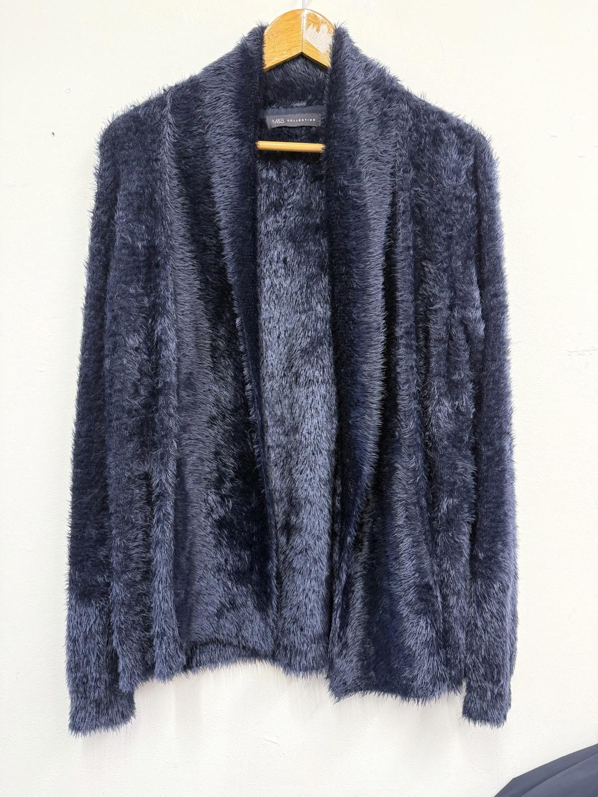 Other M&S Collection Navy Blue Faux Fur Cardigan UK Size 10 Size ONE SIZE - 1 Thumbnail