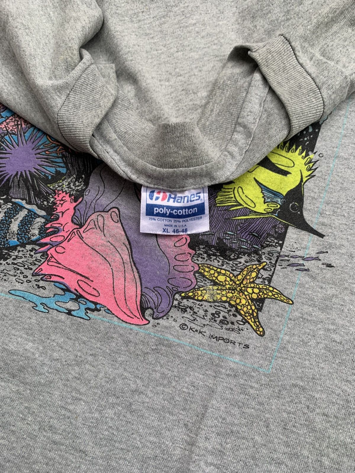 Hanes Vintage 90s Hanes Hanauma Bay T-shirt Size US L / EU 52-54 / 3 - 3 Thumbnail