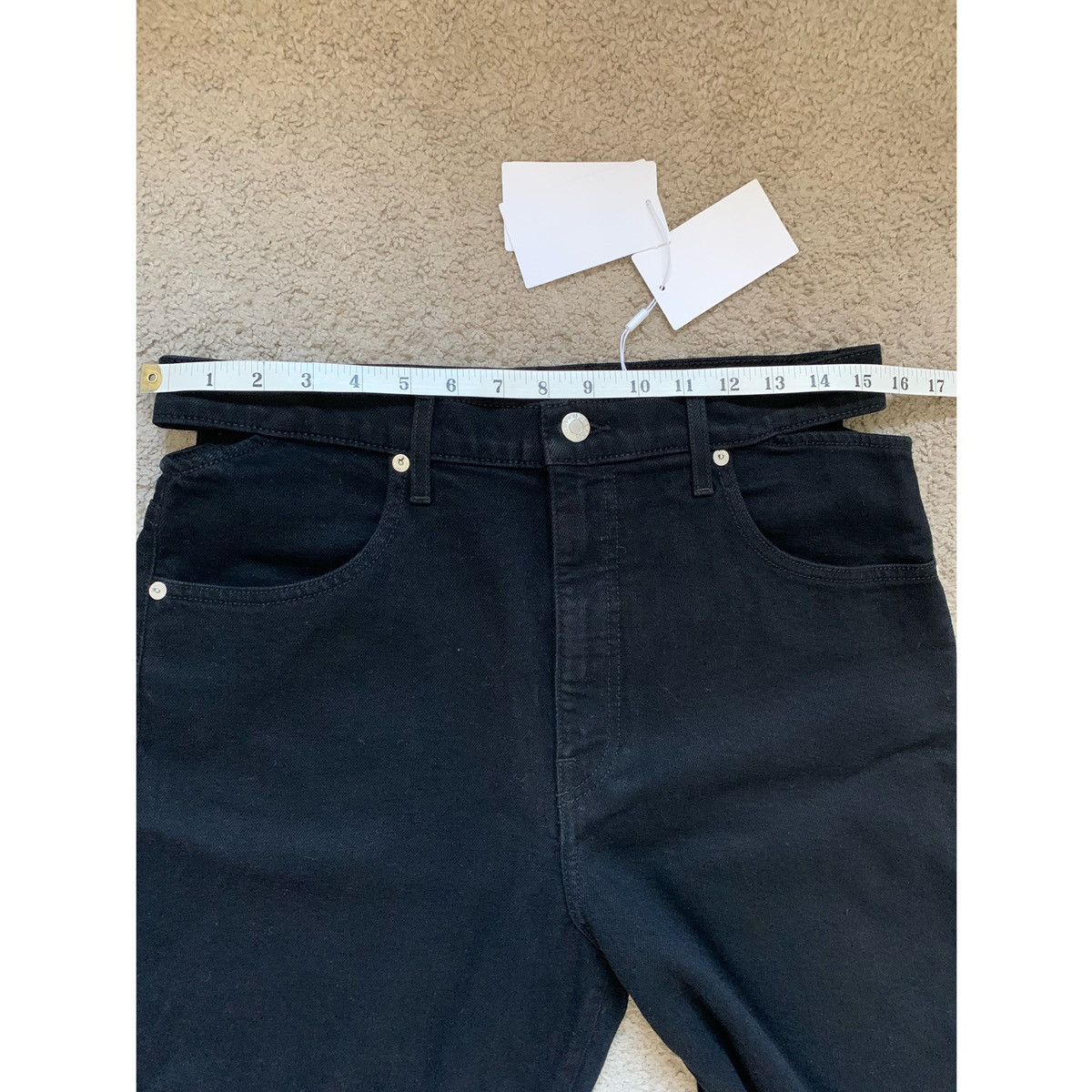 Helmut Lang HELMUT LANG BLACK CUT OUT STRAIGHT JEANS Size US 31 - 10 Thumbnail