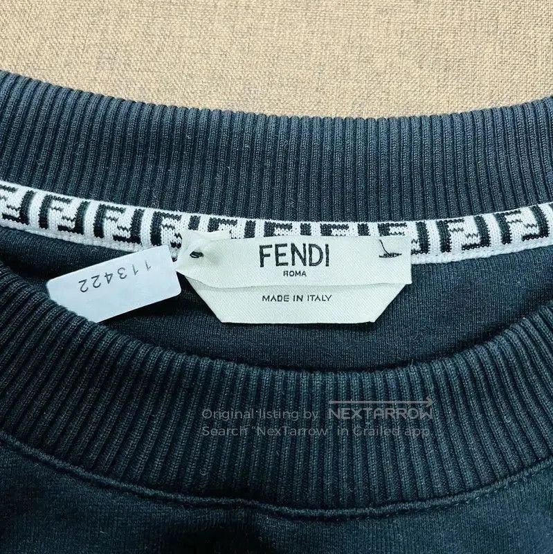 Fendi Fendi Black Cotton Women's Cropped Sweatshirt . Size S / US 4 / IT 40 - 3 Thumbnail