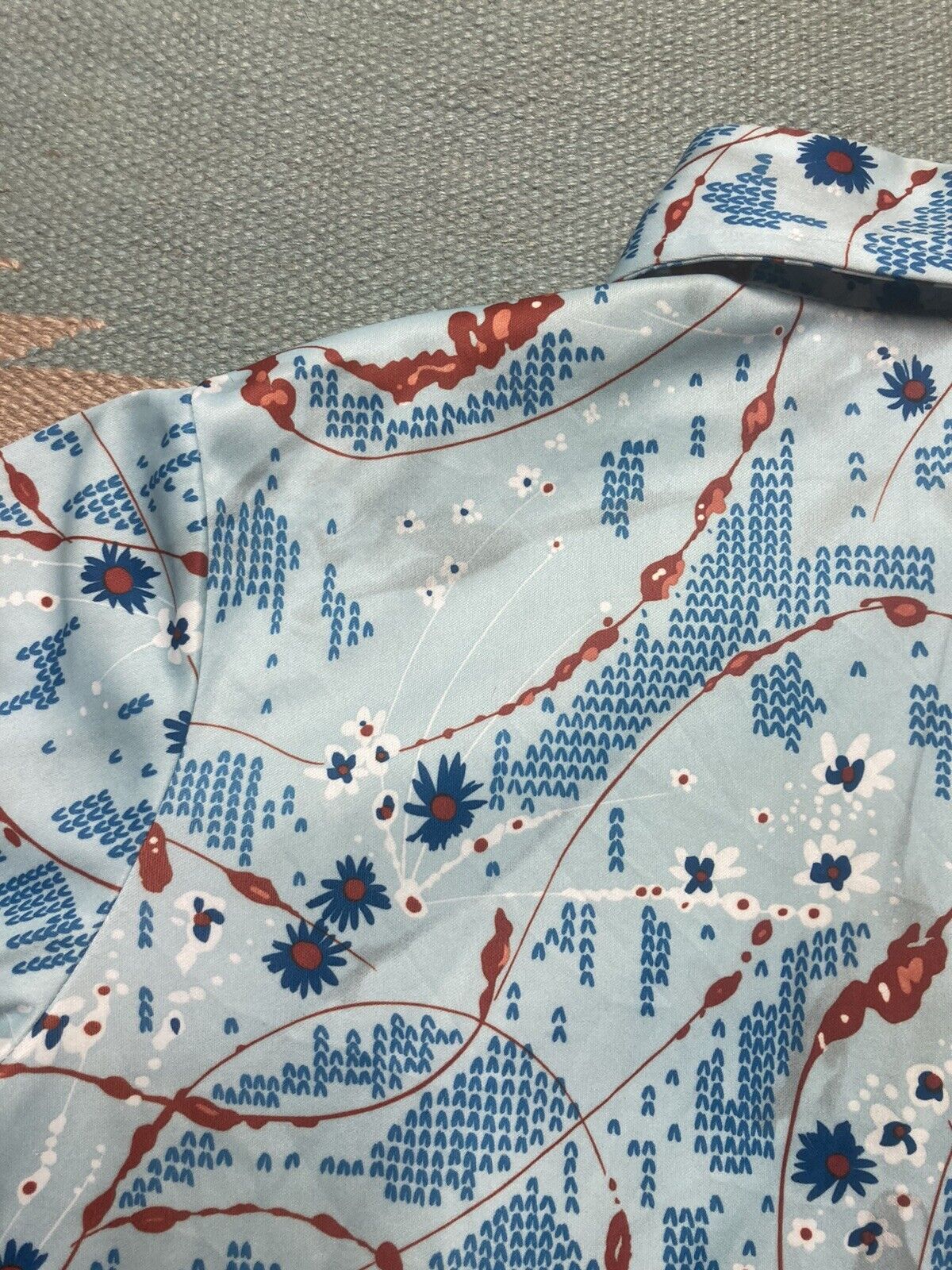 Sears × Vintage 70s sears disco shirt polyester dagger flowers women’s 40 Size L / US 10 / IT 46 - 8 Thumbnail