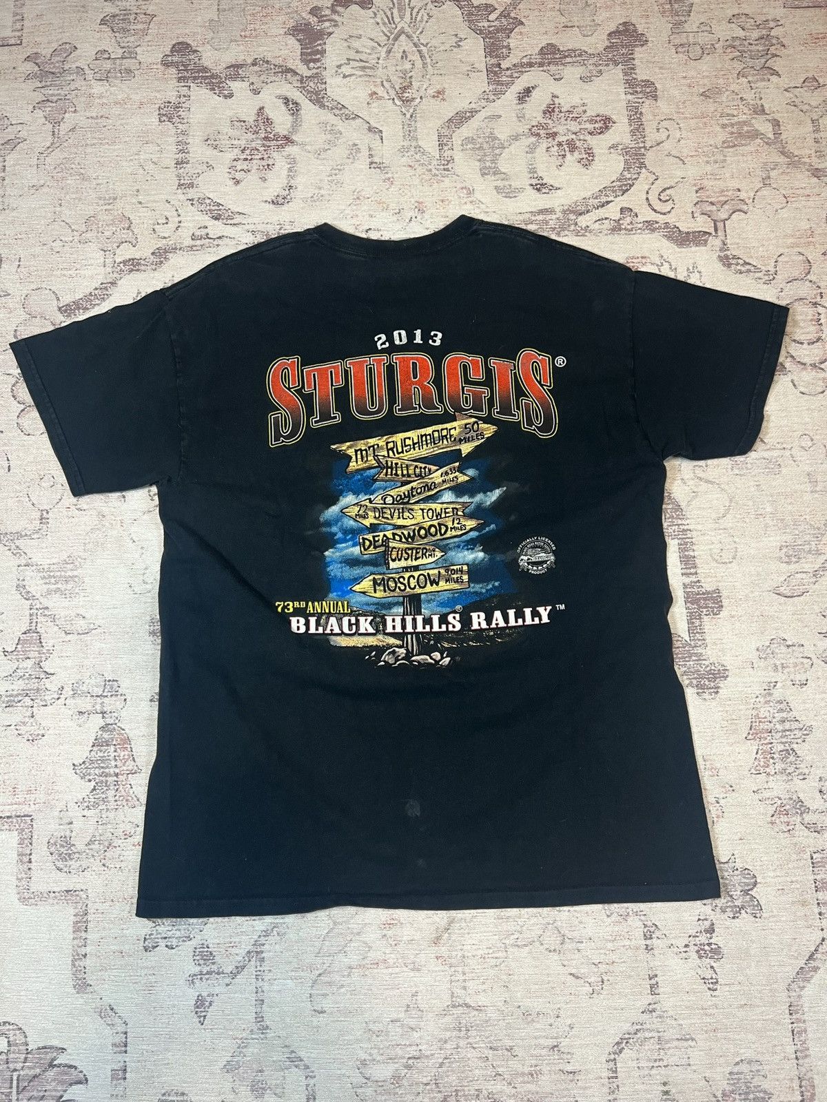 Harley Davidson Vintage Y2K American Thunder Styled Sturgis Biker Tee Size US L / EU 52-54 / 3 - 2 Thumbnail