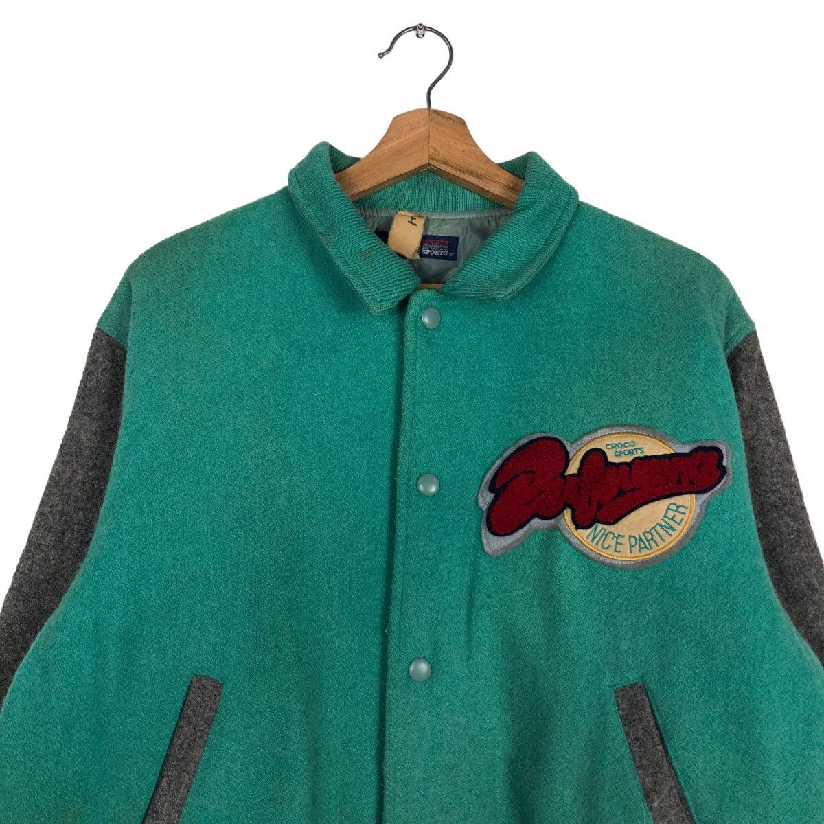 Japanese Brand 🔥VINTAGE VARSITY BOMBER JACKET CROCODILE SPORTS BIG LOGO Size US M / EU 48-50 / 2 - 3 Thumbnail