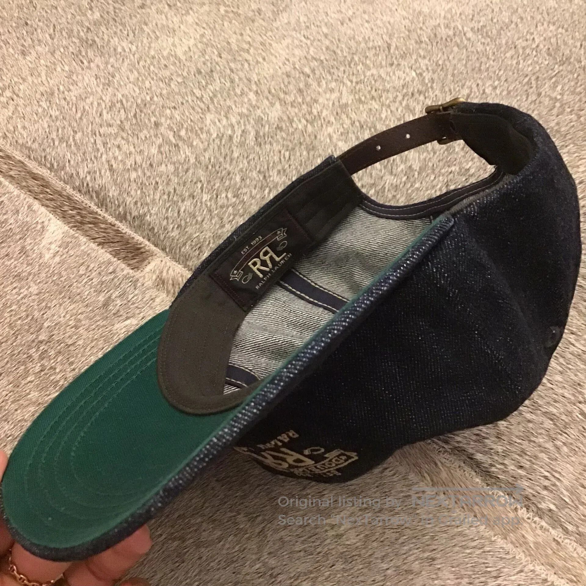 RRL Ralph Lauren RRL Denim Cap with Adjustable Strap. Size ONE SIZE - 5 Thumbnail