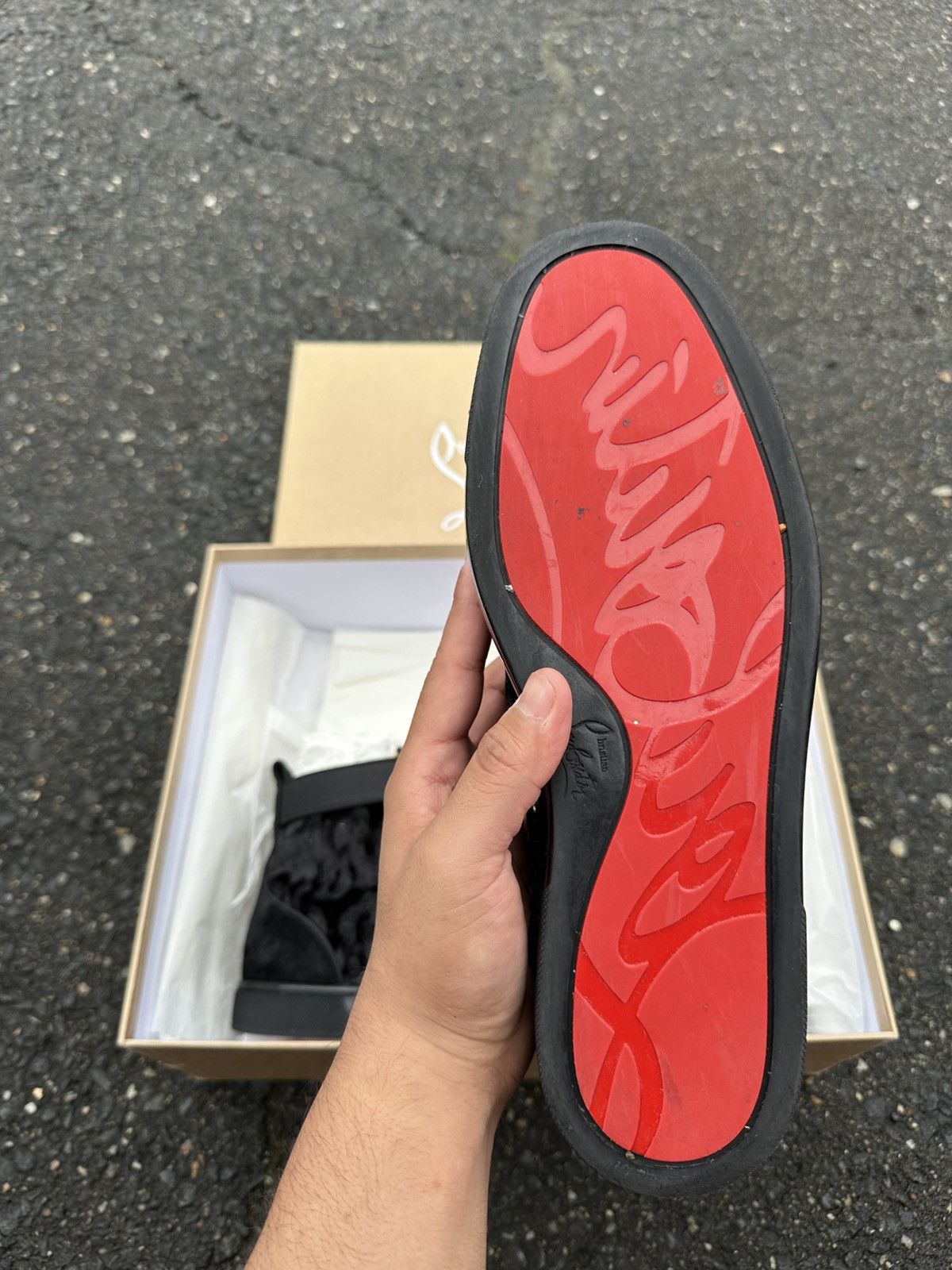 Christian Louboutin Christian Louboutin High Top Sneaker All Black Size US 9.5 / EU 42-43 - 14 Thumbnail