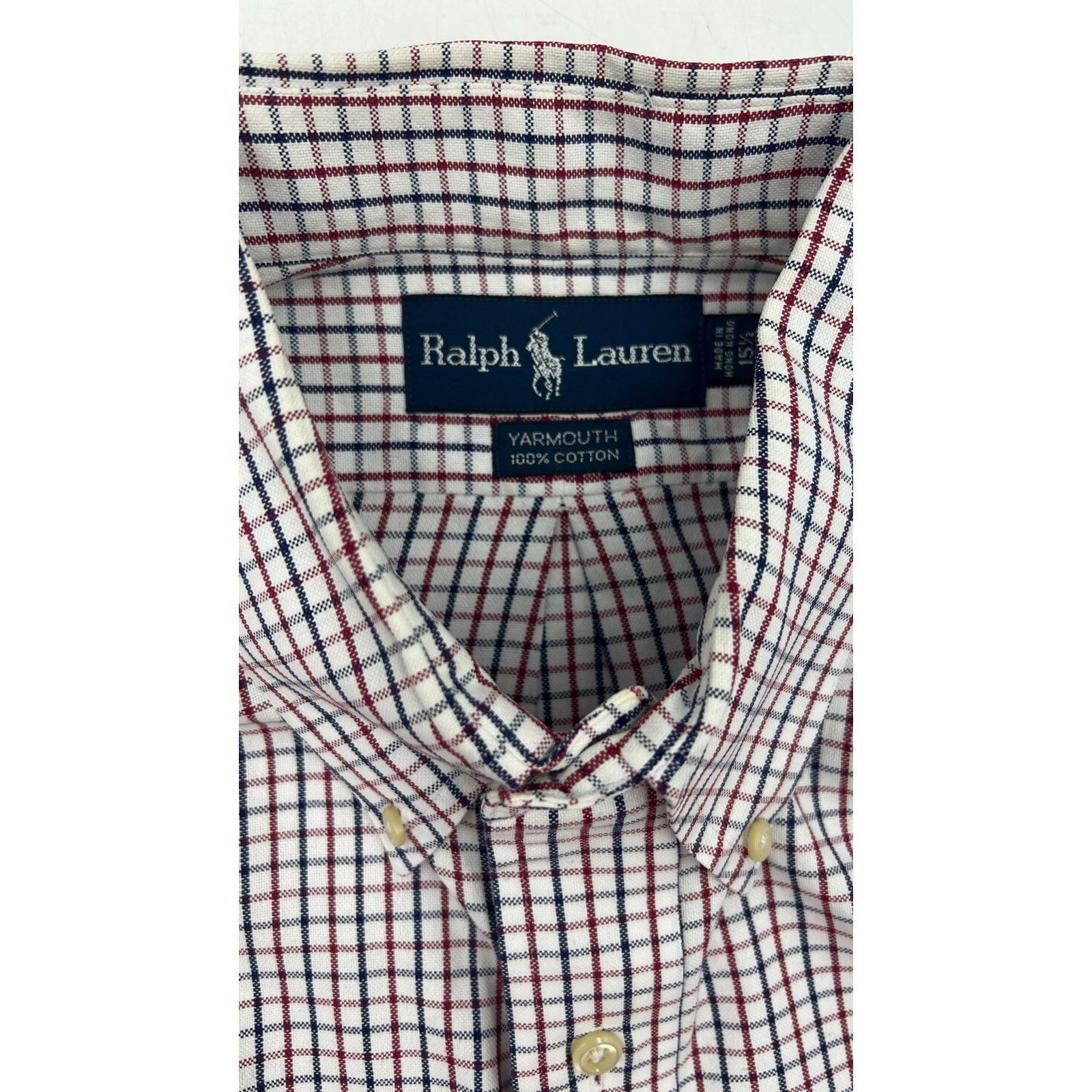 Ralph Lauren Ralph Lauren Yarmouth Cotton Button Down Shirt Vintage 90s Size US M / EU 48-50 / 2 - 2 Thumbnail