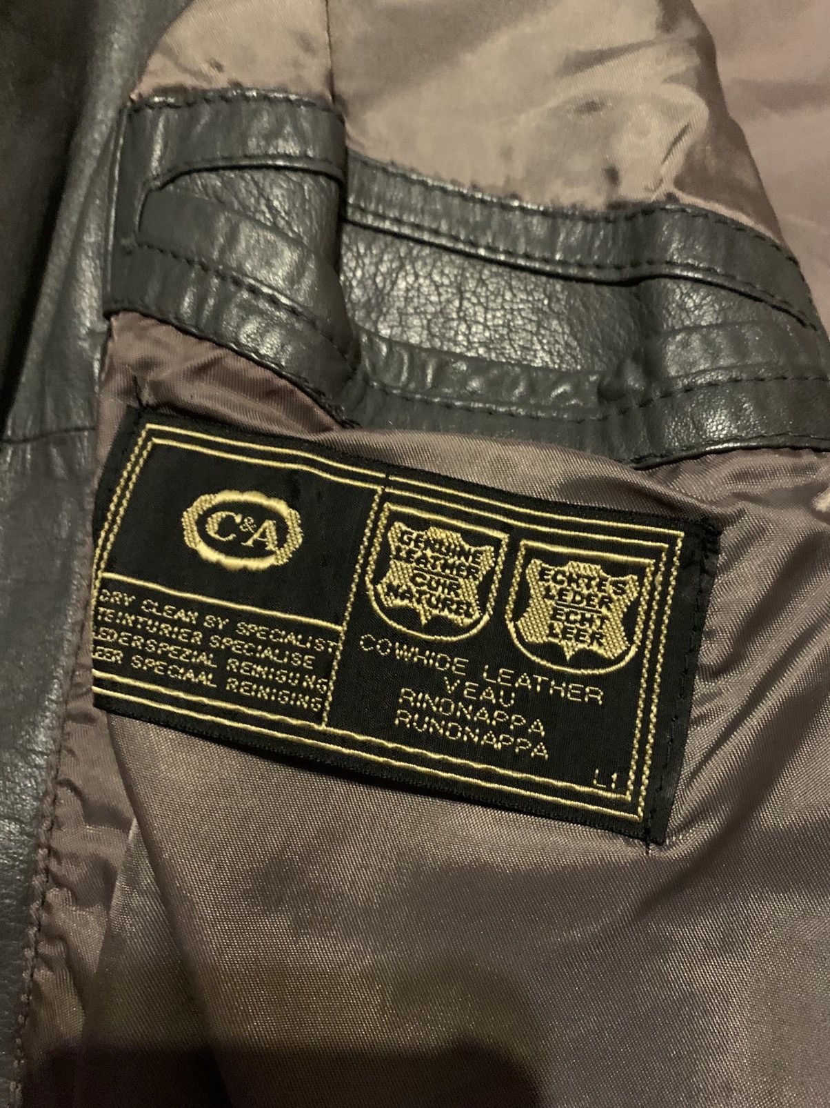 Other Vintage YKK Cowhide Leather Vest - New Fast Size US L / EU 52-54 / 3 - 9 Thumbnail