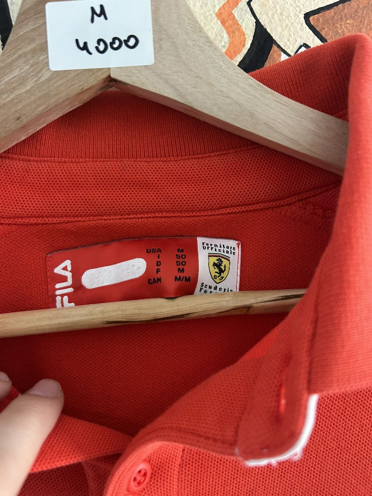 Ferrari × Fila × Vintage 90s Polo Ferrari tee Size US M / EU 48-50 / 2 - 4 Thumbnail