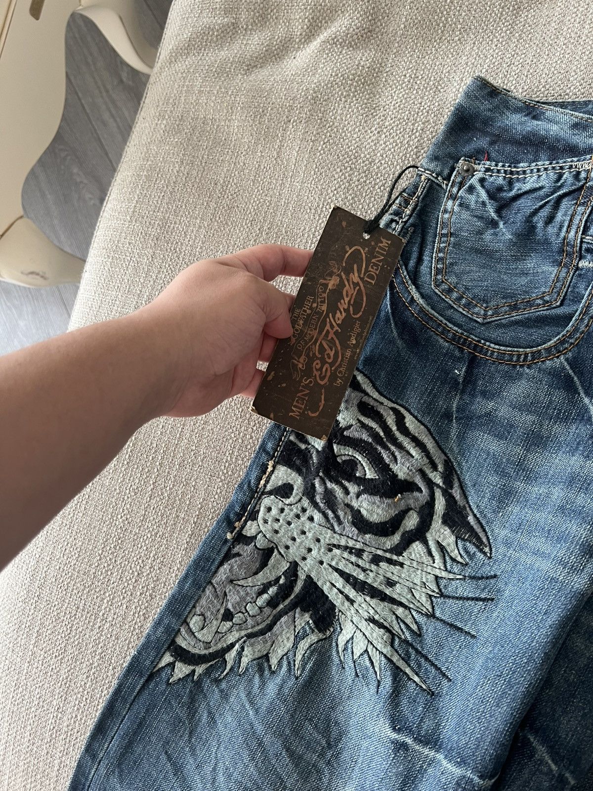 Ed Hardy Vintage Ed Hardy Tiger Denim Jeans Y2K by Christian Audigier Size US 32 / EU 48 - 9 Thumbnail