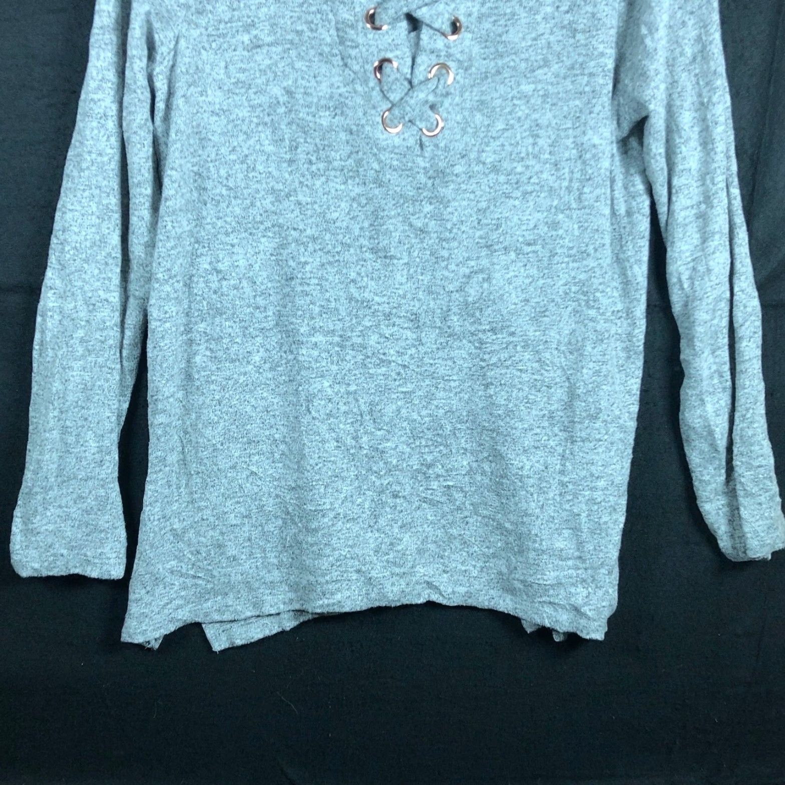 Olive Olive & Oak Womens Sweater Gray Soft V Neck Pullover Long Sleeve XLarge Size XL / US 12-14 / IT 48-50 - 3 Thumbnail
