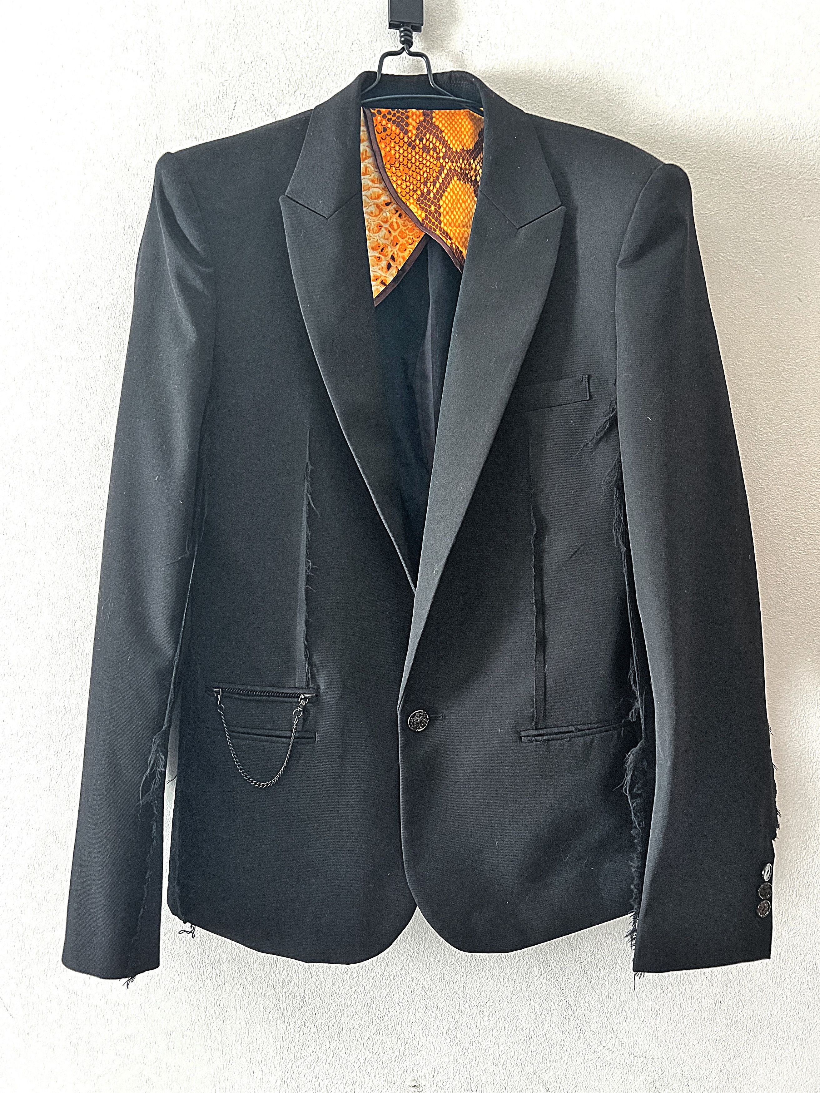 Number (N)ine SS'06 Number(N)ine Frayed Blazer With Chian Size US XL / EU 56 / 4 - 3 Thumbnail