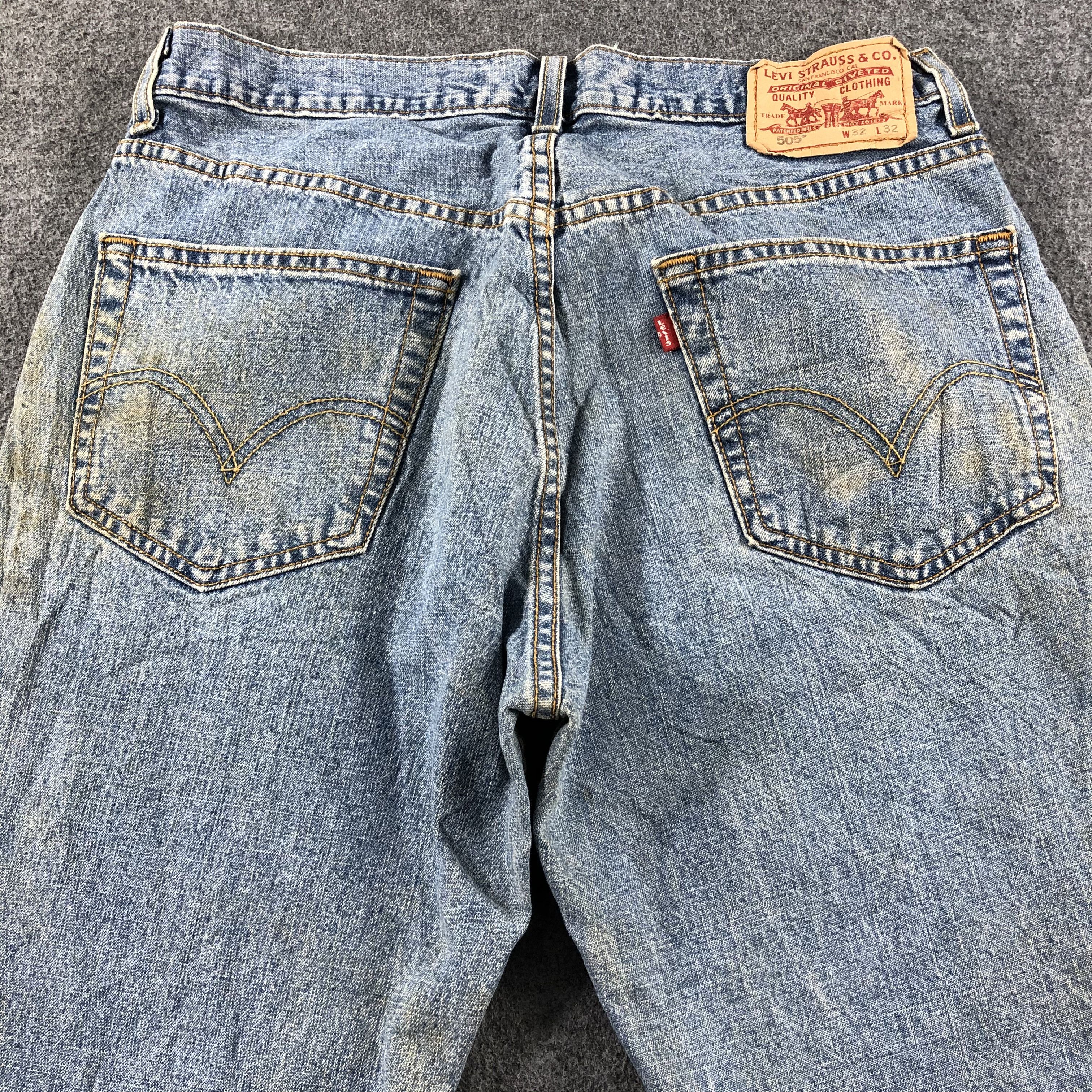 Levi's Vintage Blue Wash Levis 505 Jeans-J2641 Size US 31 - 4 Thumbnail