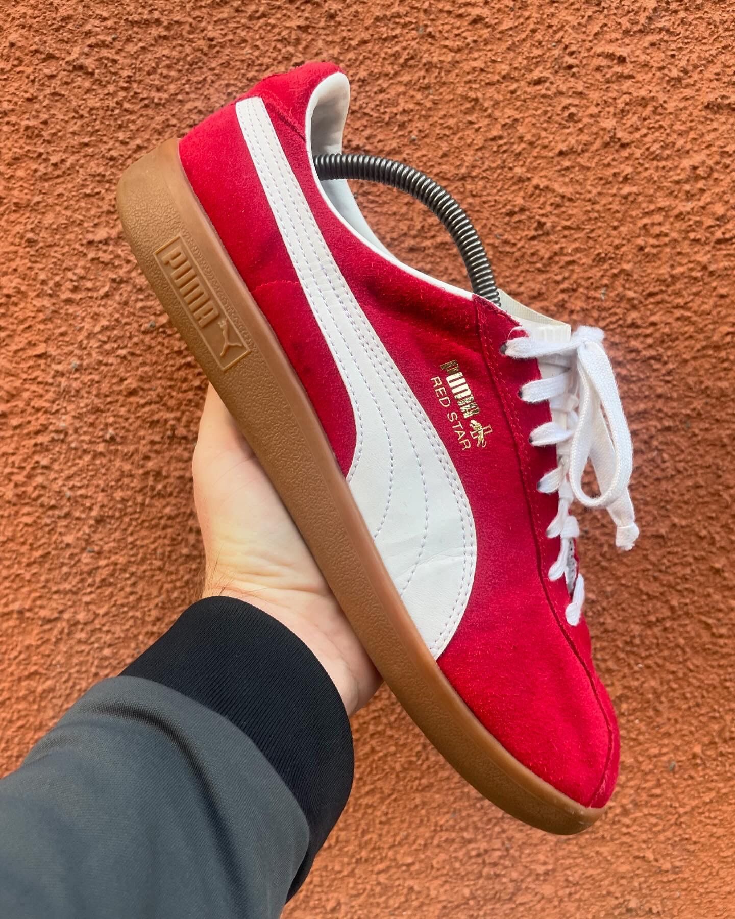 Puma × Vintage Rare Puma red star vintage sneakers Size US 12 / EU 45 - 1 Thumbnail