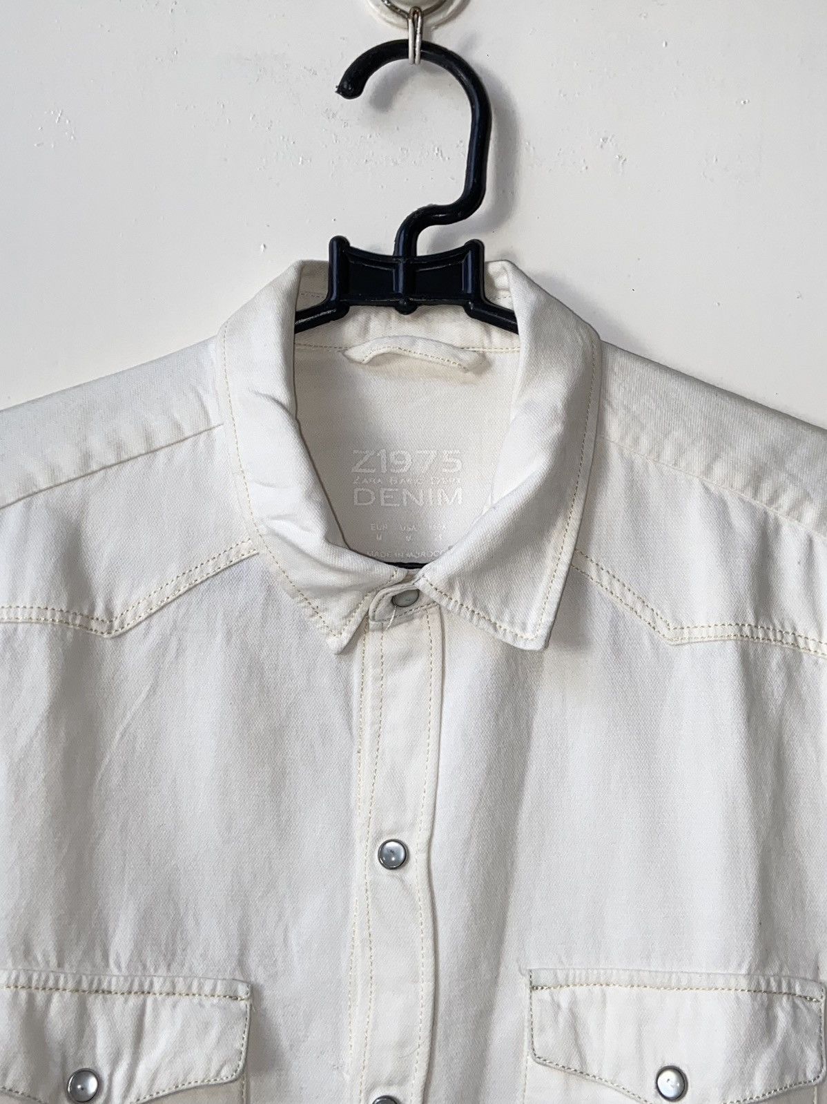 Zara ZARA BASIC DENIM White Shirt Size US XS / EU 42 / 0 - 3 Thumbnail