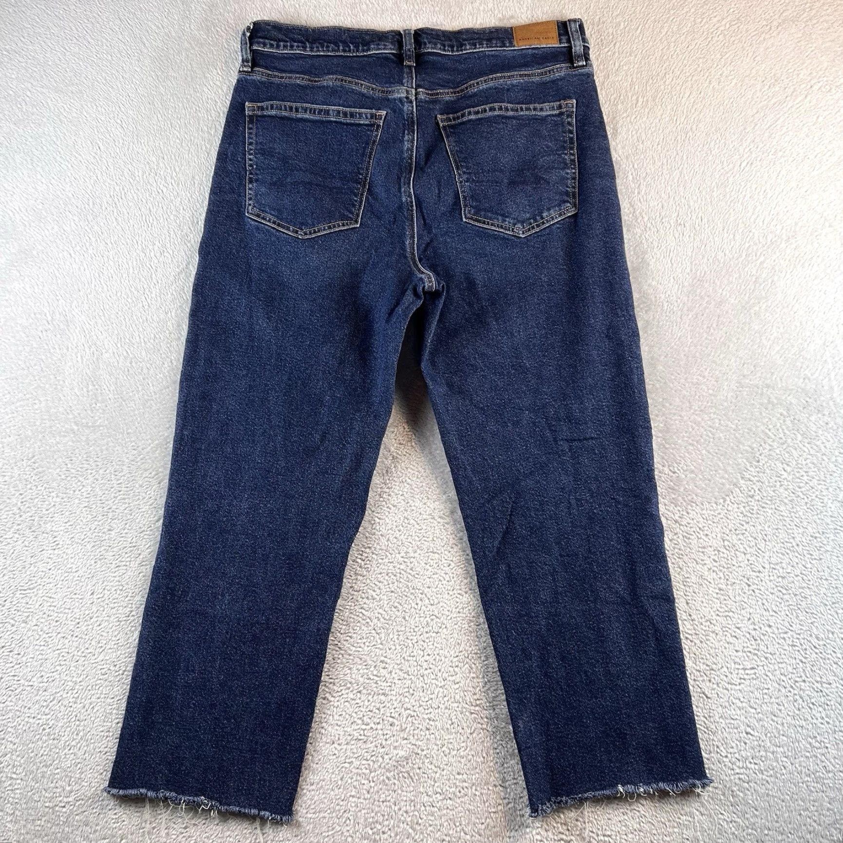 American Eagle Outfitters American Eagle Outfitters Jeans Womens 10 Short Blue Super High Rise Straight Stretch Denim Size 24" / US 00 / IT 34 - 2 Thumbnail