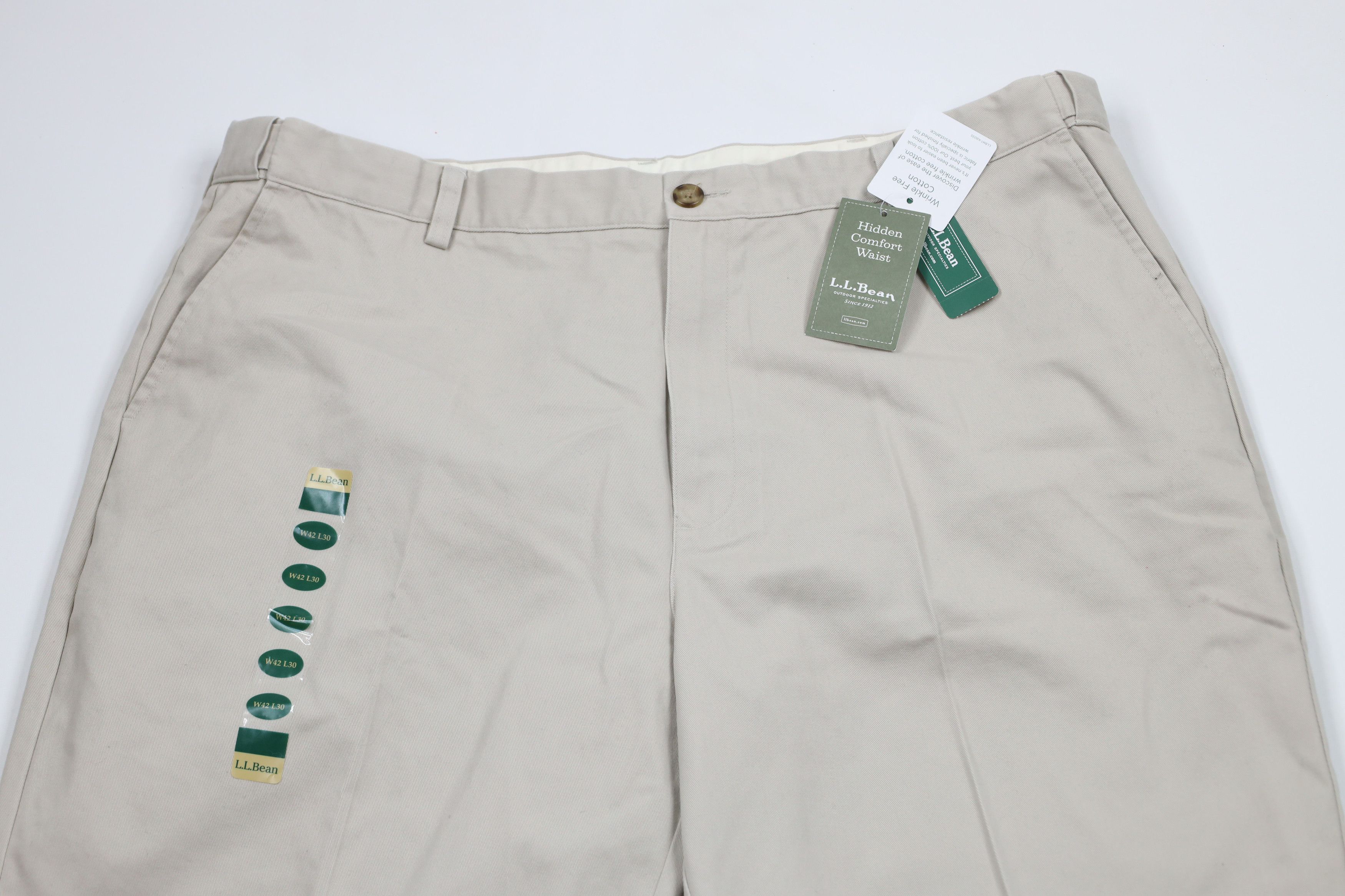 L.L. Bean × Vintage Deadstock Vintage LL Bean Chino Pants Trousers Stone Cotton Size US 42 / EU 58 - 2 Thumbnail
